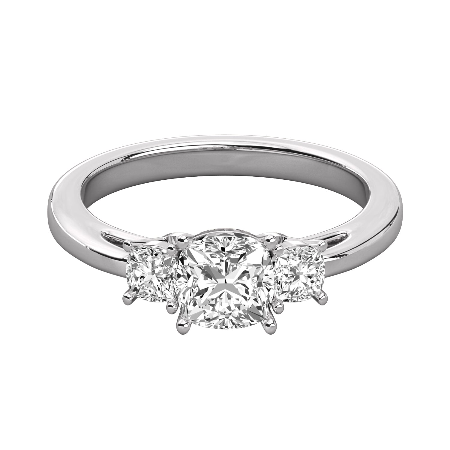 Keeva Jewels Cushion Cut Diamond 3 Stone Wedding Band - KJR5022