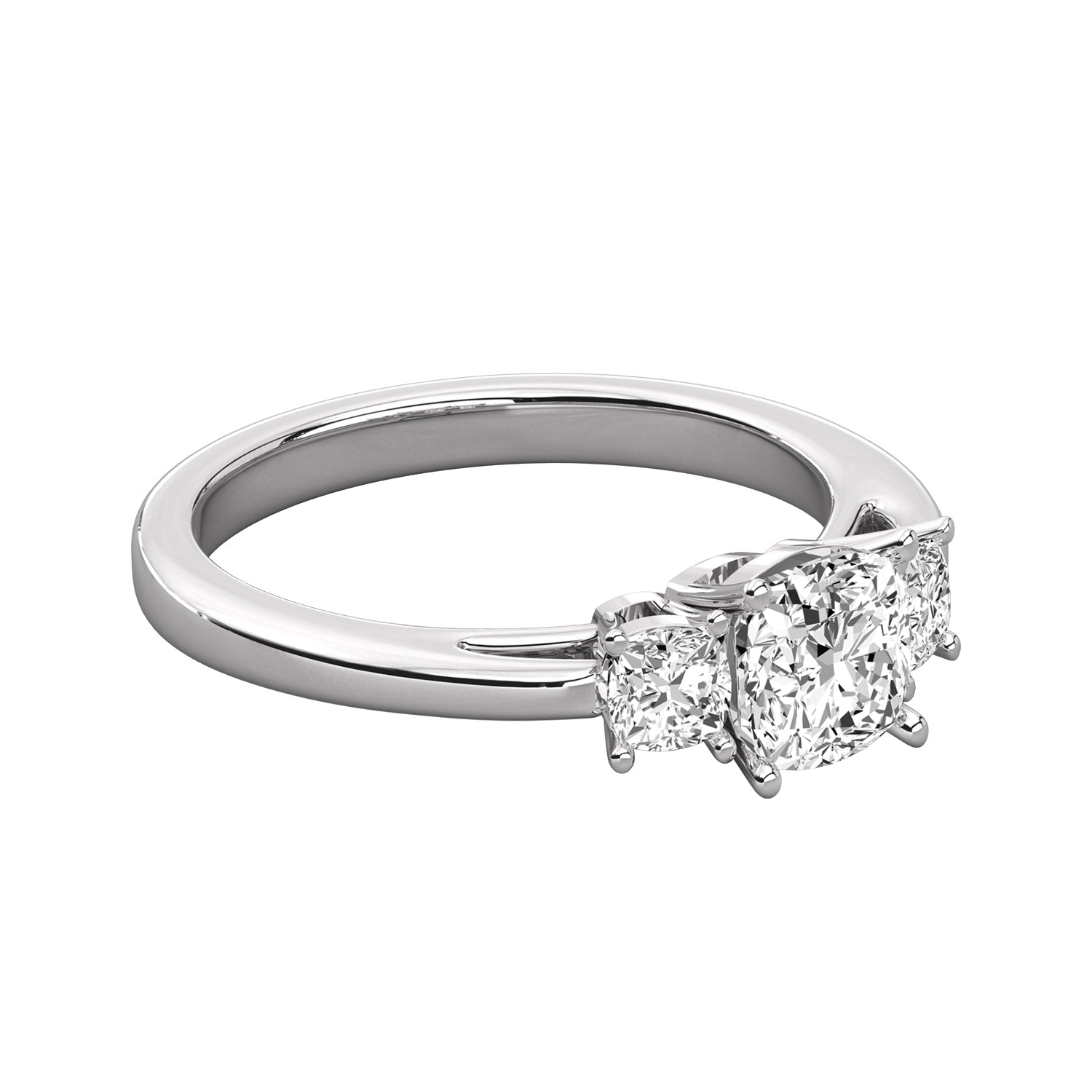 Keeva Jewels Cushion Cut Diamond 3 Stone Wedding Band - KJR5022