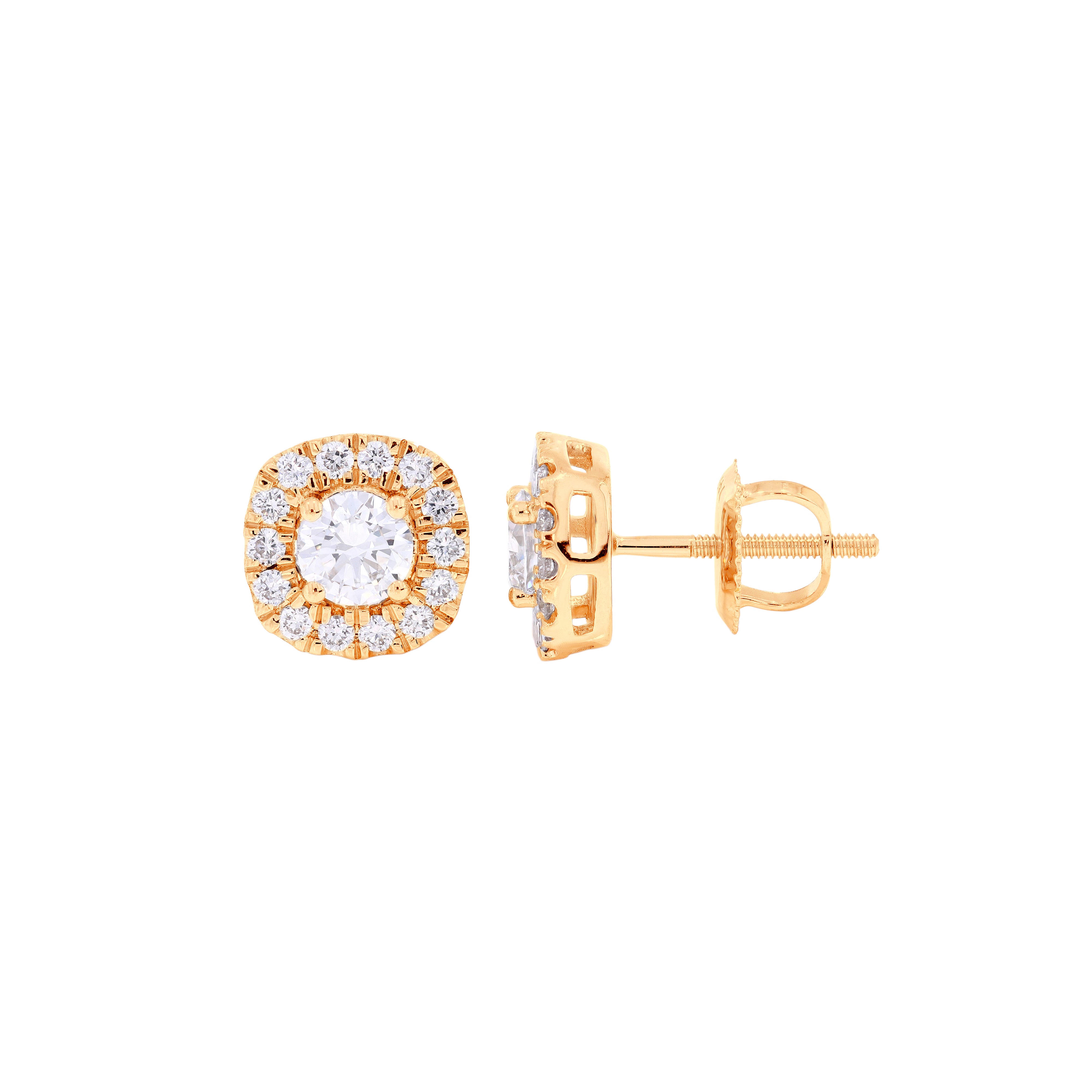 Keeva Jewels Lovebright Round Diamond Stud Earrings - GER1179