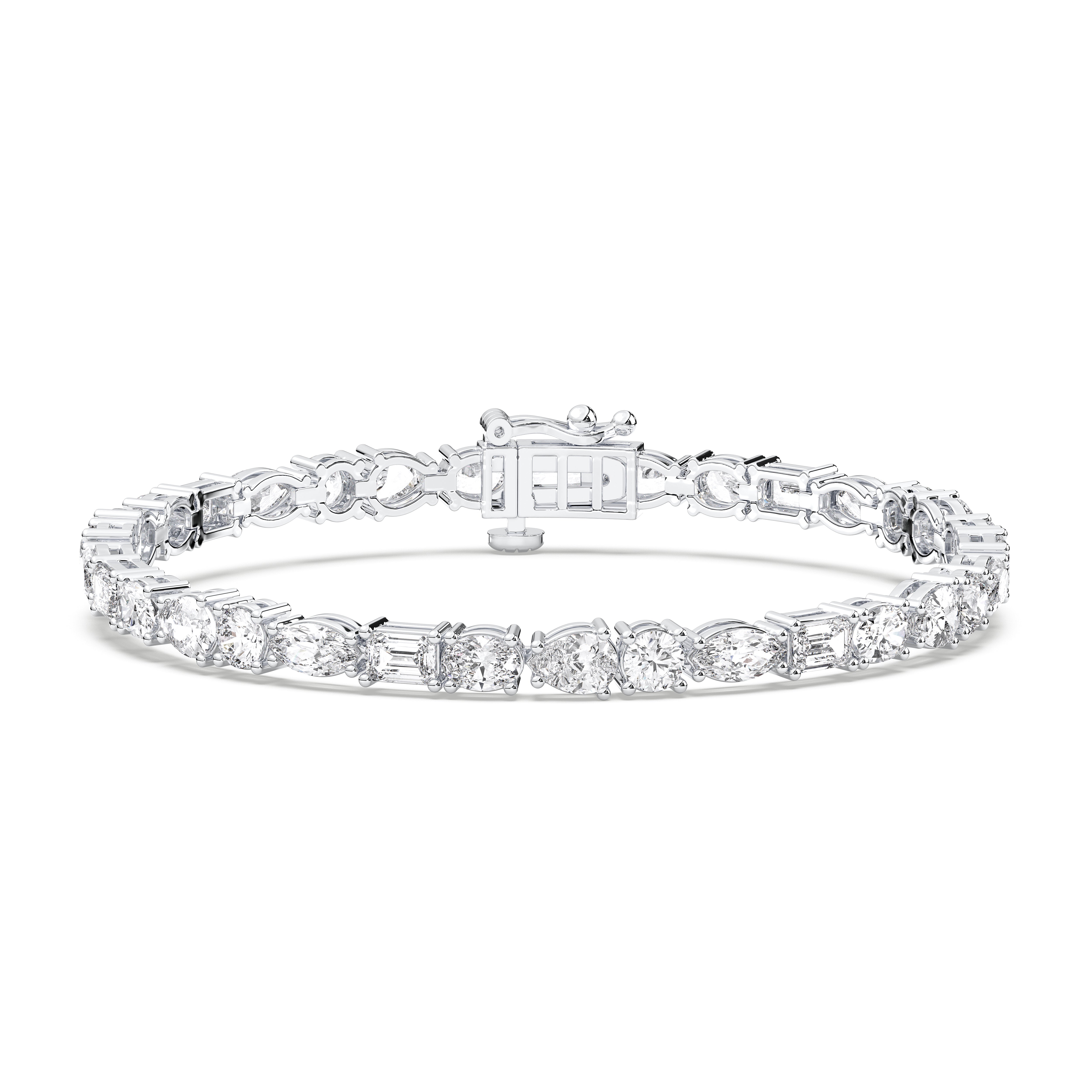 8.80 Radiant Shape Lab Grown Diamond Tennis Bracelet Made in Solid Gold