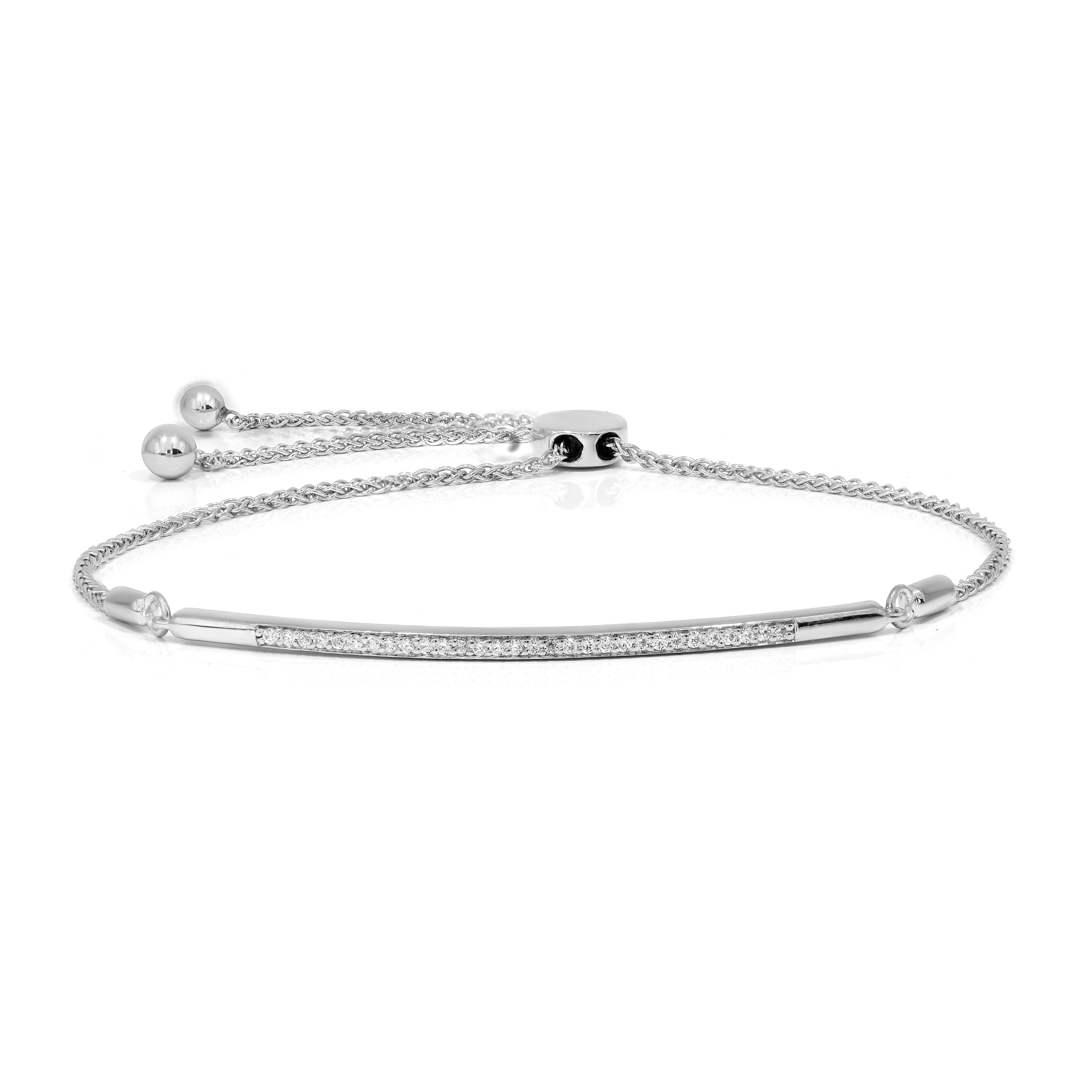 Keeva Jewels Round Diamond Tannis Design Laxurious Bolo Bracelet - KJB5882