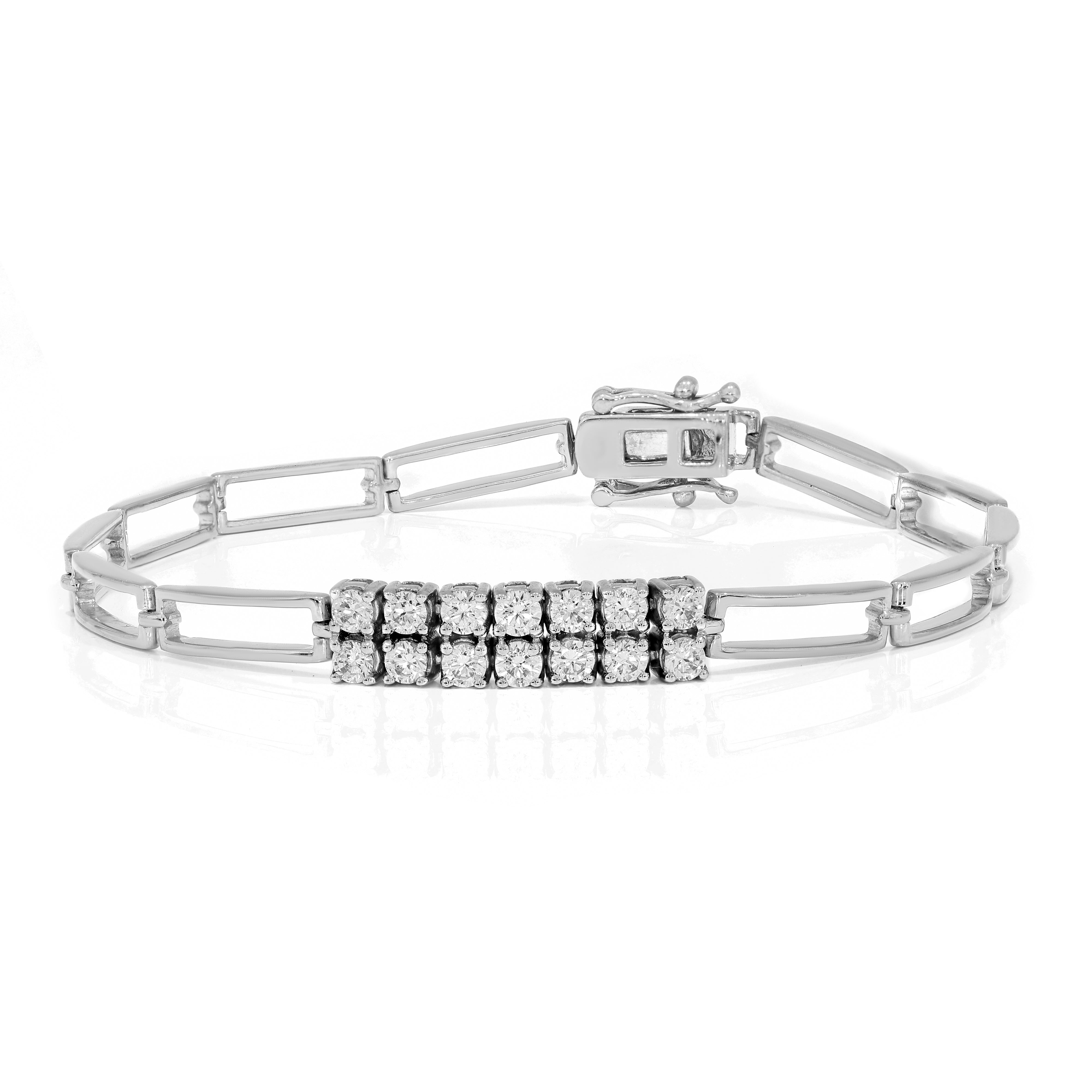 Keeva Jewels Round Diamond Designer Link Bracelet - KJB5911