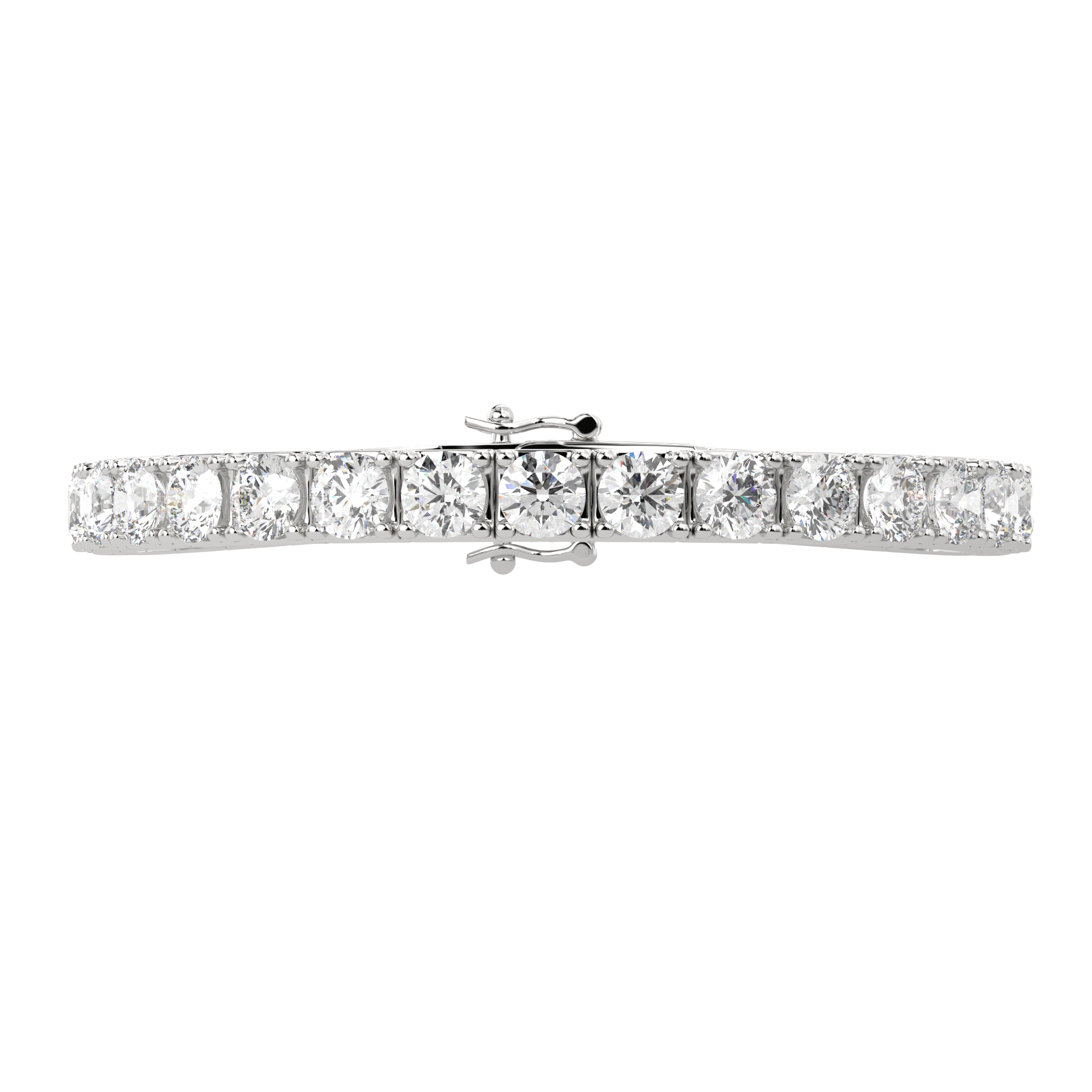 21 Carat Round Lab Grown Diamond Women's Tennis Bracelet Crafted in Solid Gold