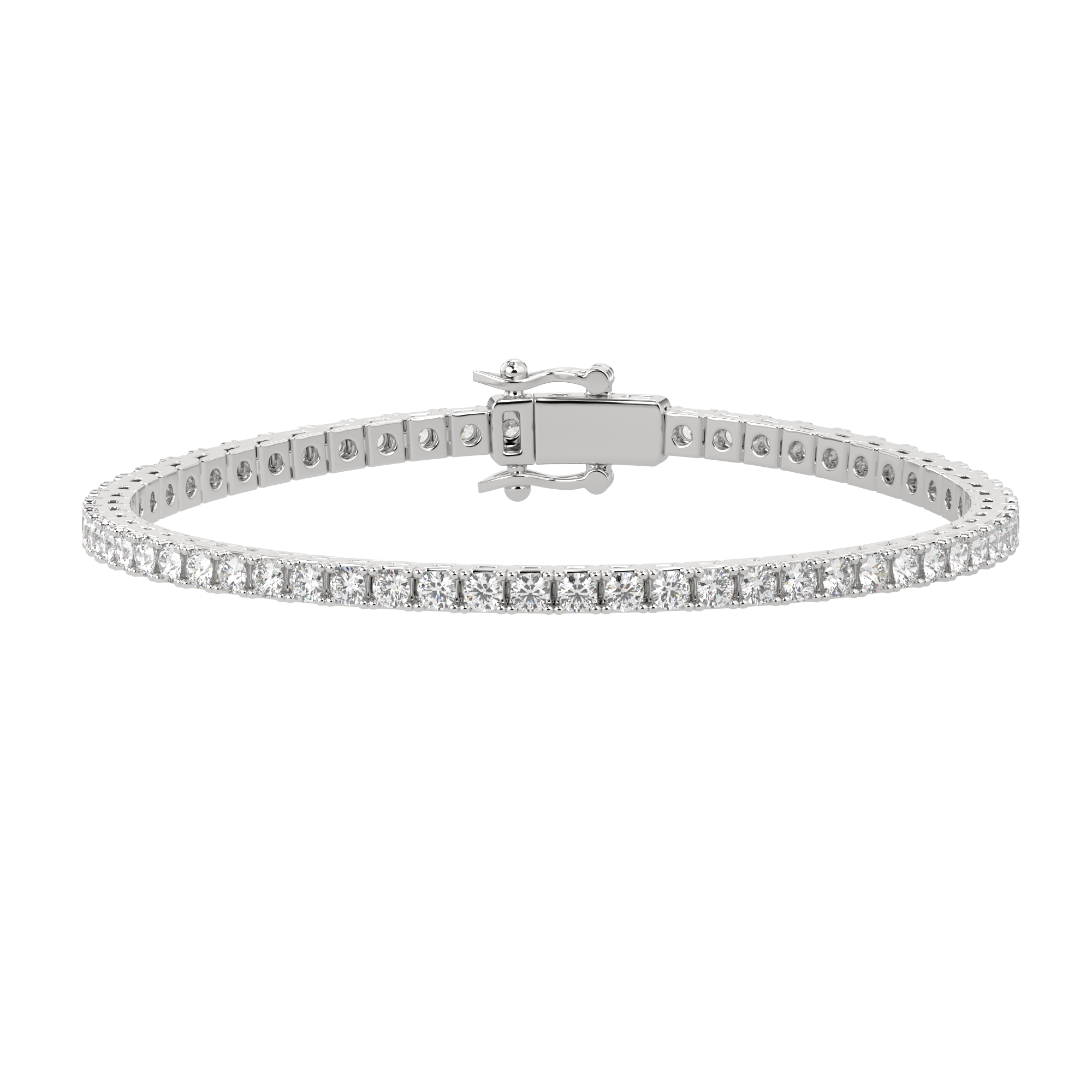 4.00Ct Round Lab Grown Diamond Tennis Bracelet Made in Solid Gold