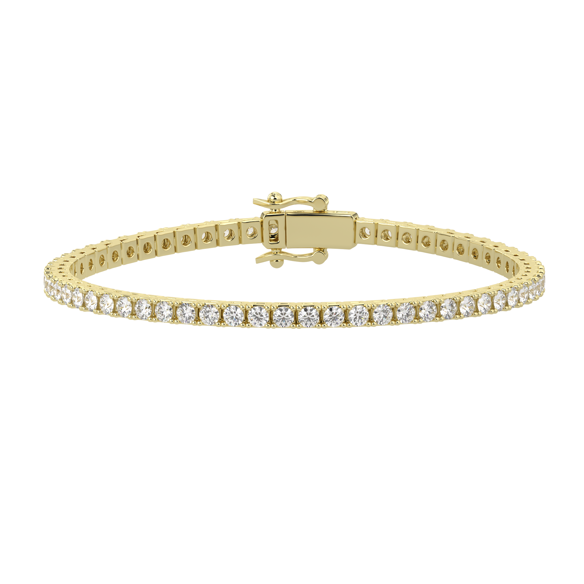 4.00Ct Round Lab Grown Diamond Tennis Bracelet Made in Solid Gold