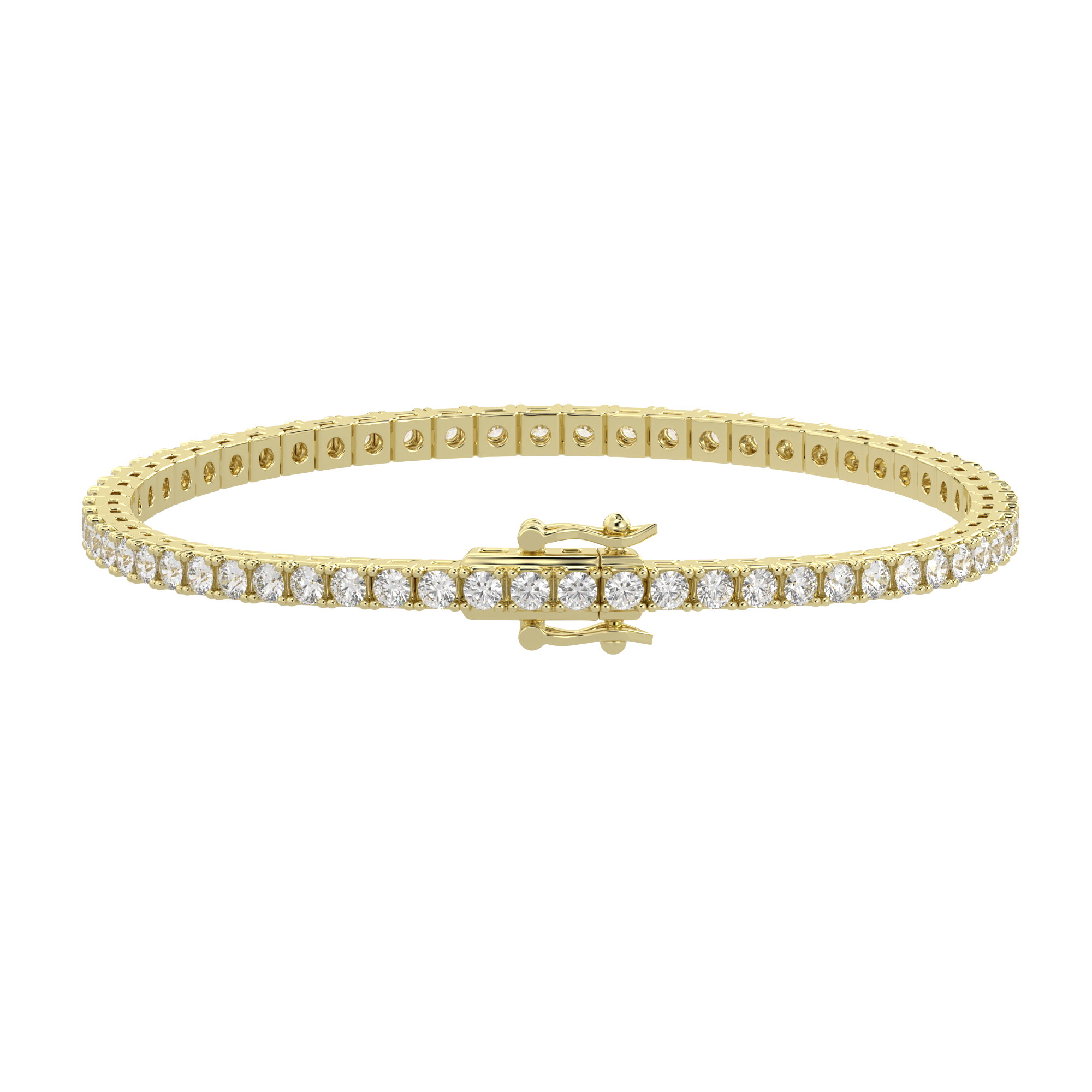 4.00Ct Round Lab Grown Diamond Tennis Bracelet Made in Solid Gold