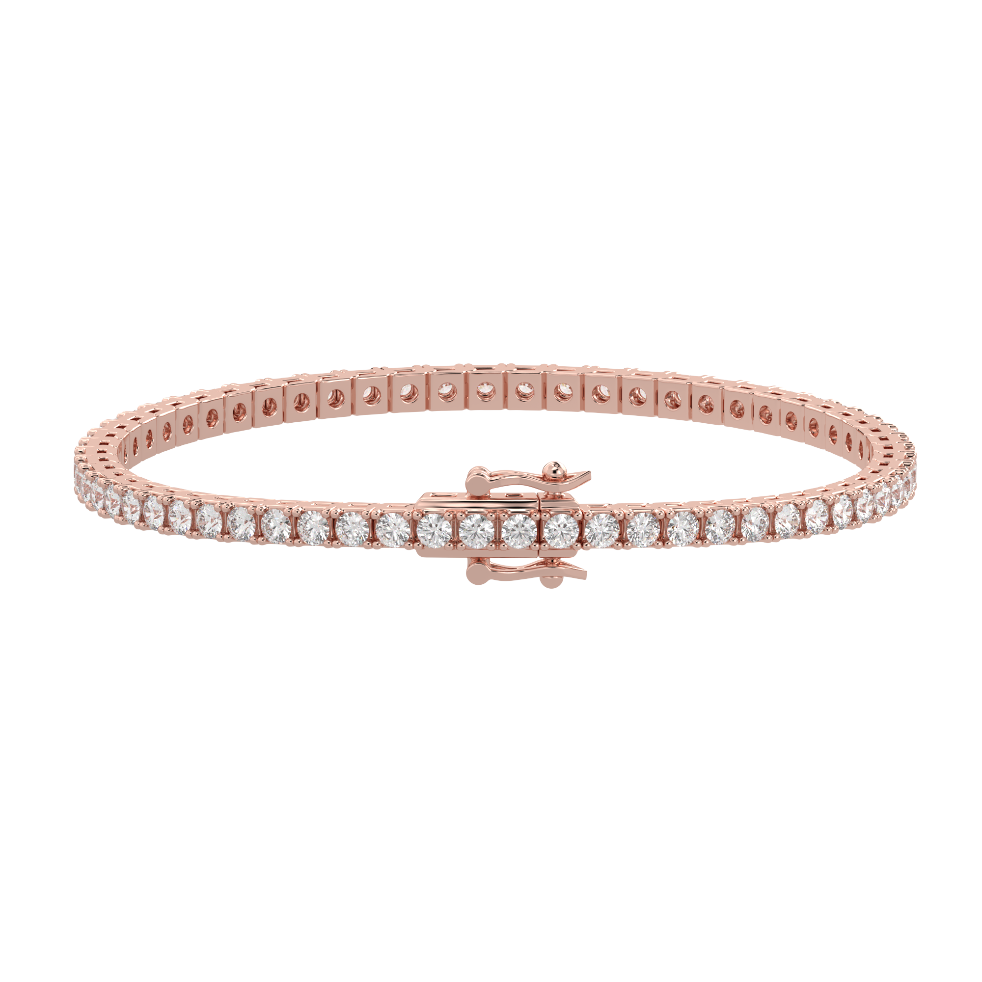 4.00Ct Round Lab Grown Diamond Tennis Bracelet Made in Solid Gold