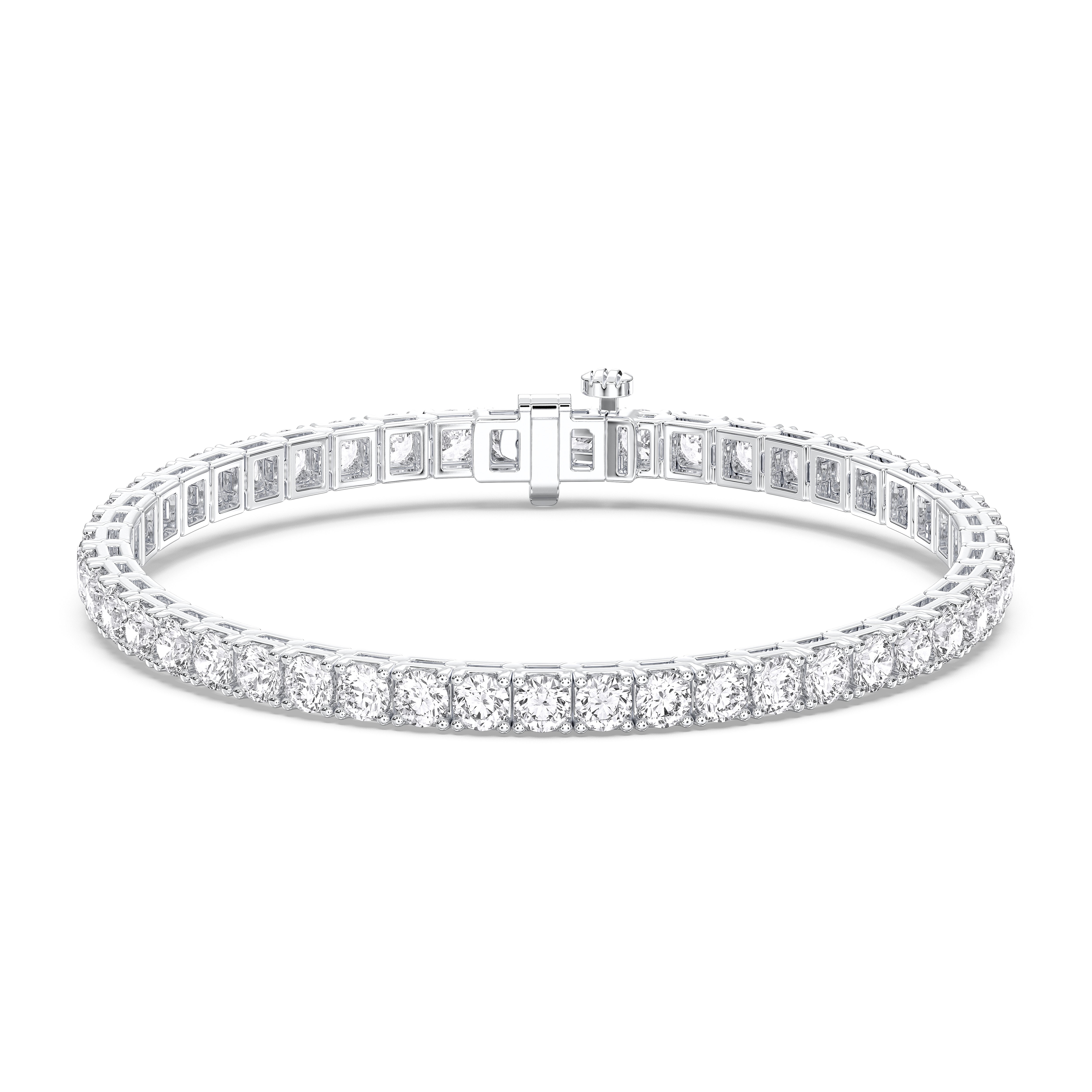 2Ct to 15Ct Round Diamond 7 Inches Tennis Bracelet For Women Made in Solid Gold