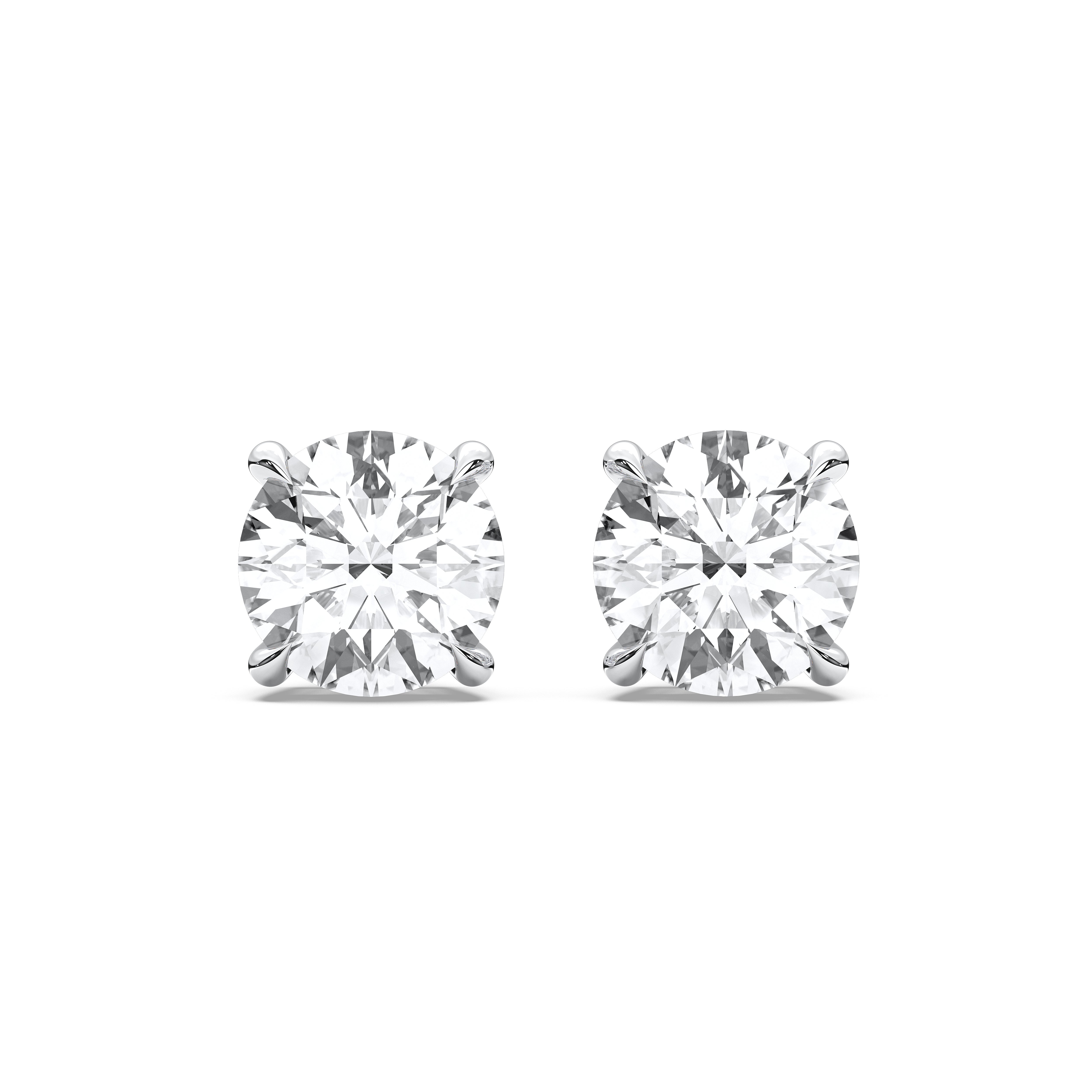 3.00 Ct Round Brilliant Cut Lab Created Push Back Stud Earring