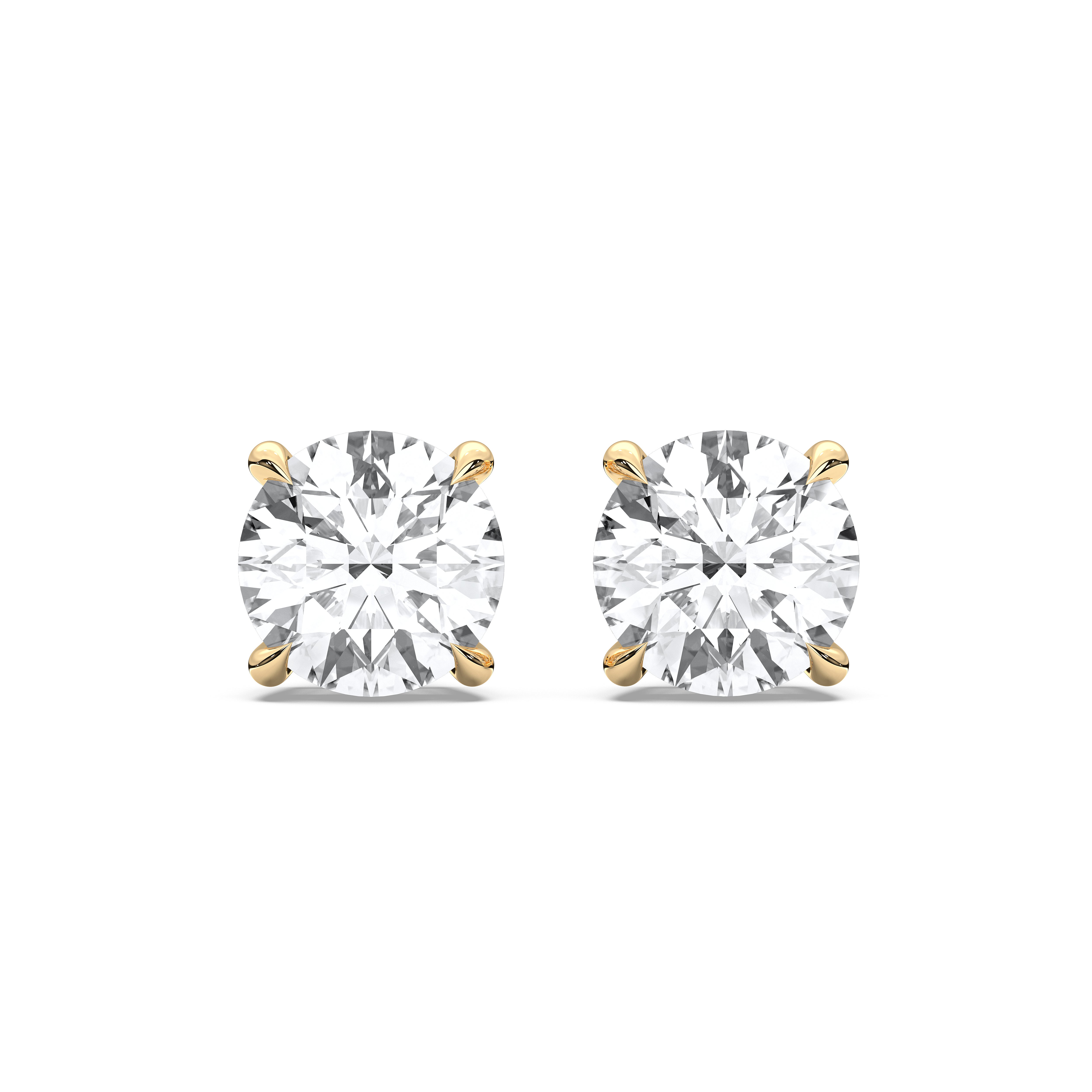 3.00 Ct Round Brilliant Cut Lab Created Push Back Stud Earring