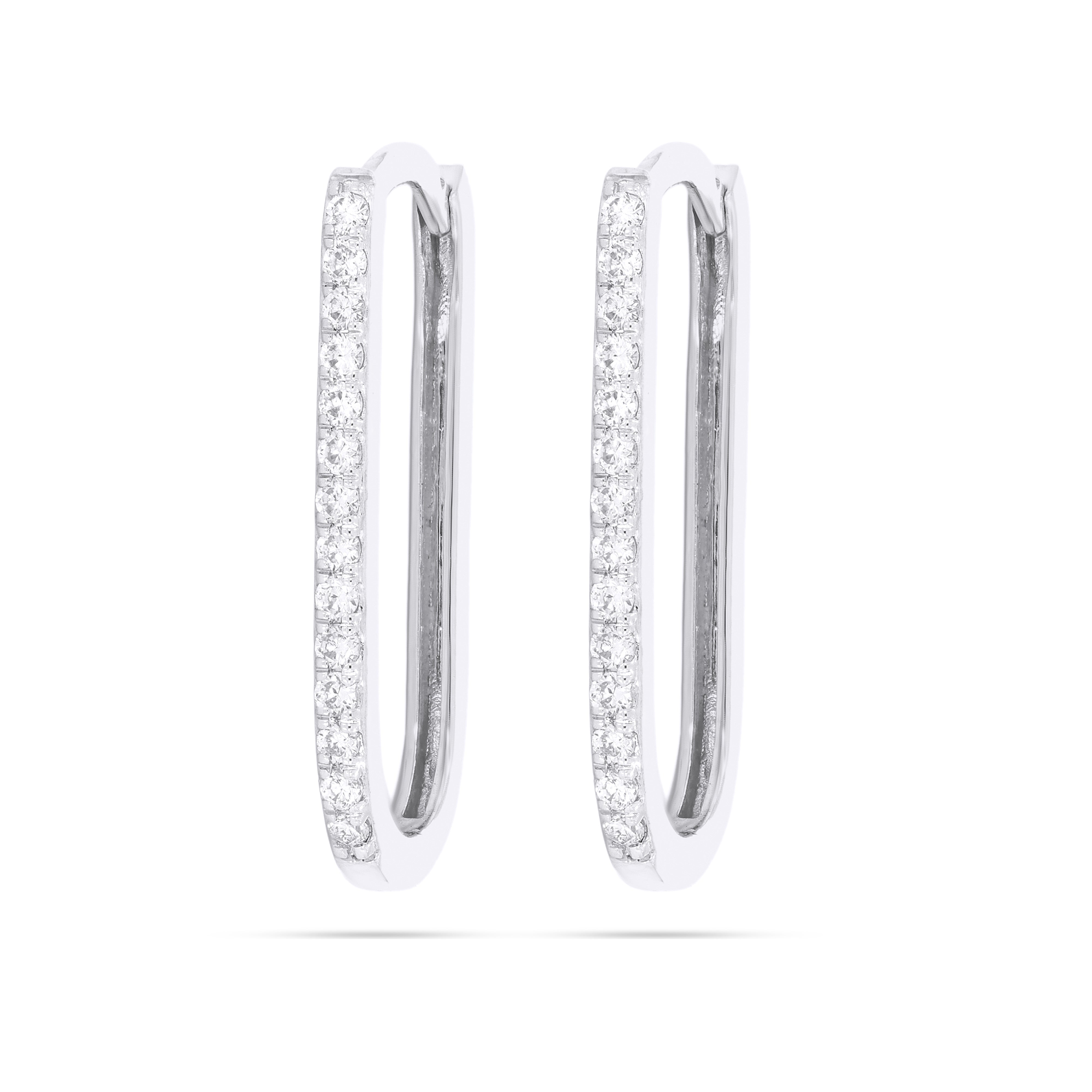 Keeva Jewels Round Diamond Hinged Huggie Hoop Earring- KJE2112