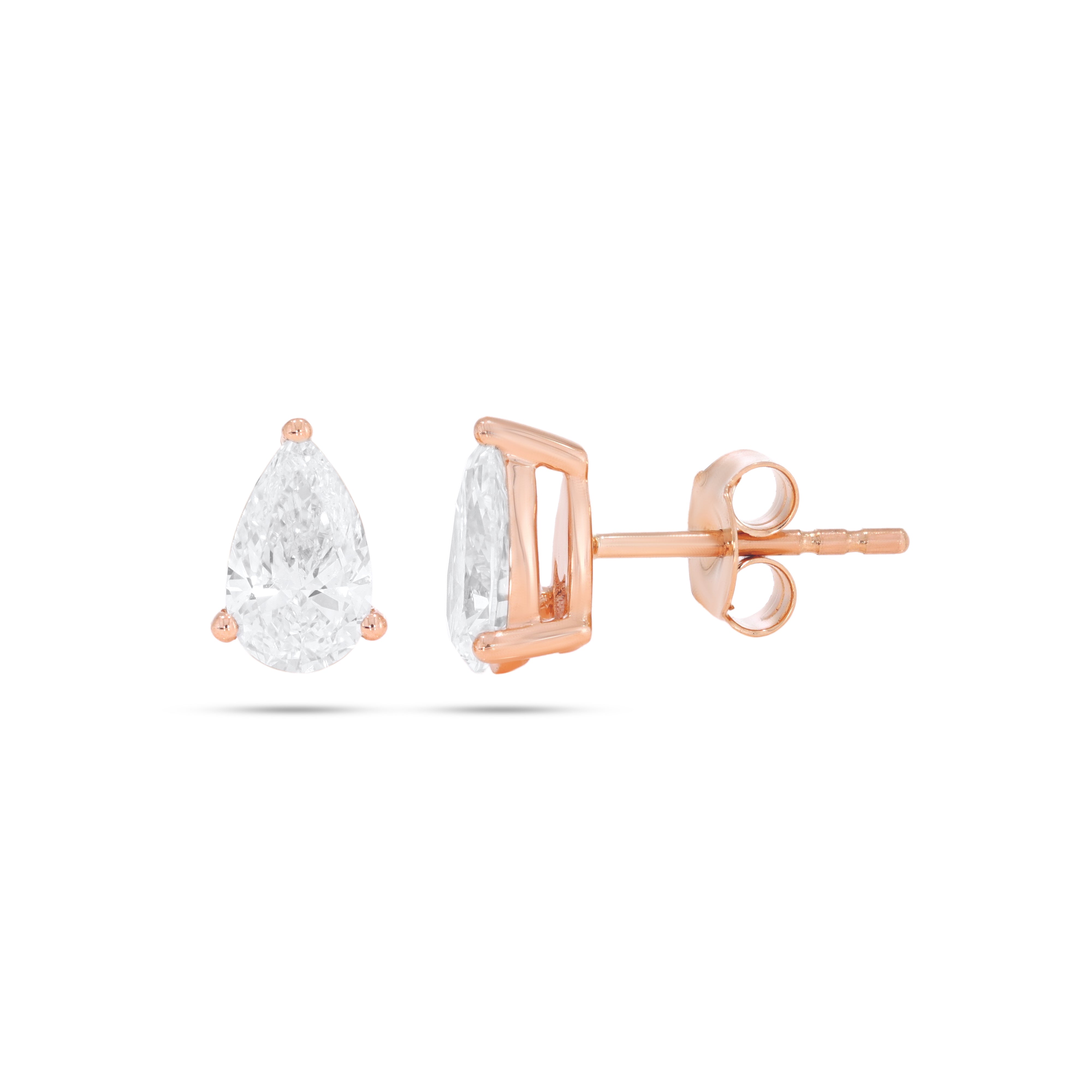 Keeva Jewels Pear Gemstone Pushback Stud Earring- KJE4257