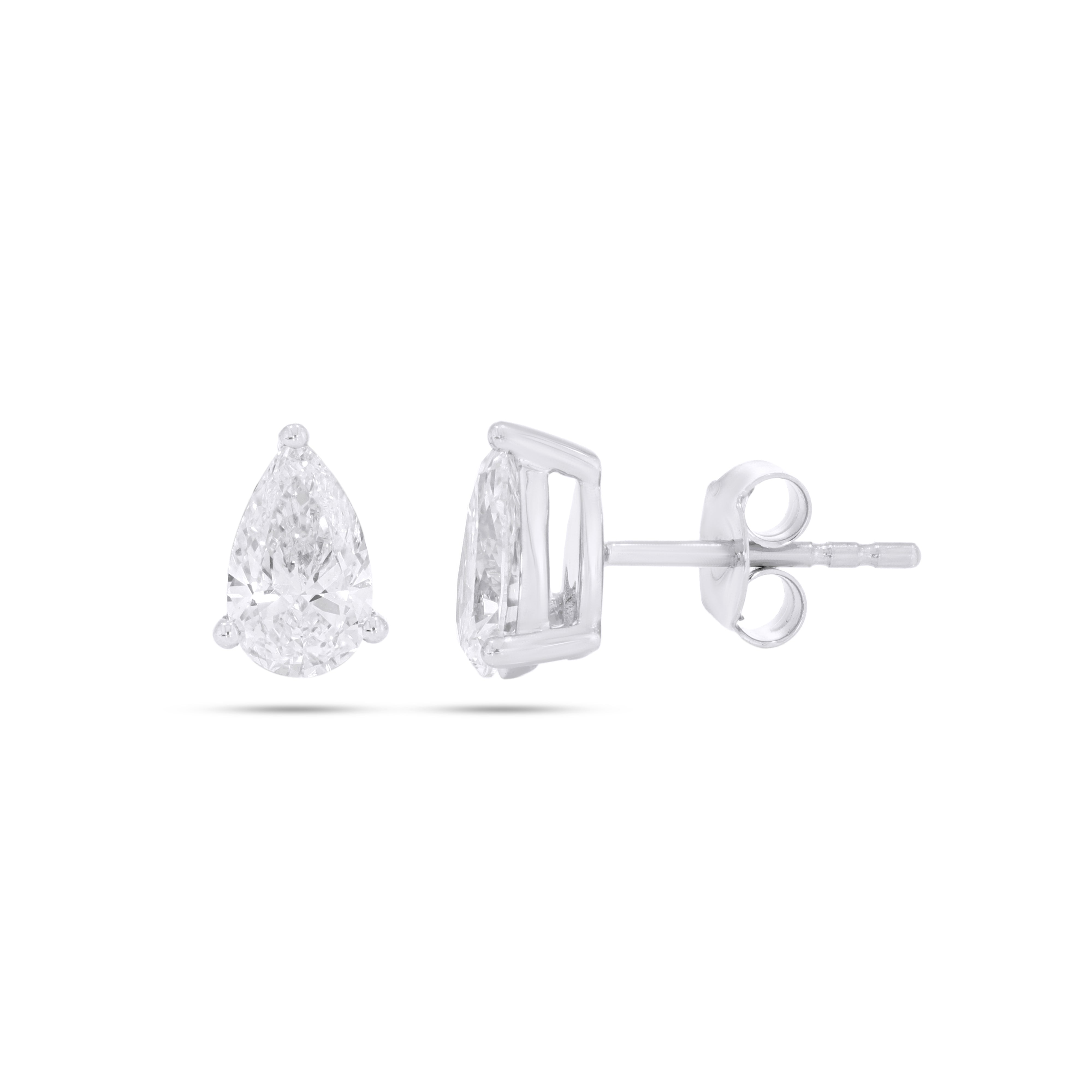 Keeva Jewels Pear Gemstone Pushback Stud Earring- KJE4257