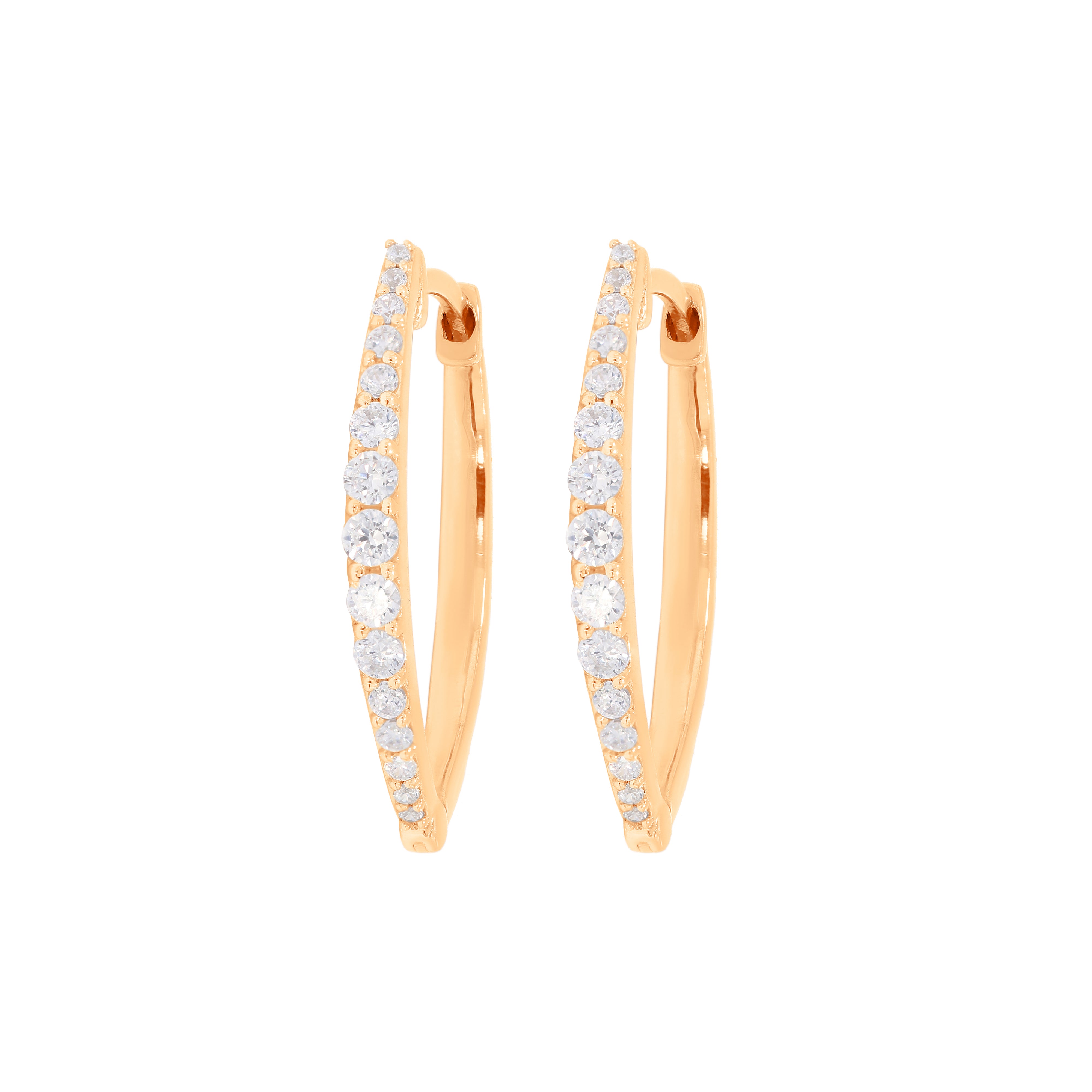 Keeva Jewels Round Diamond Hinged Huggie Hoop Earring- KJE4712