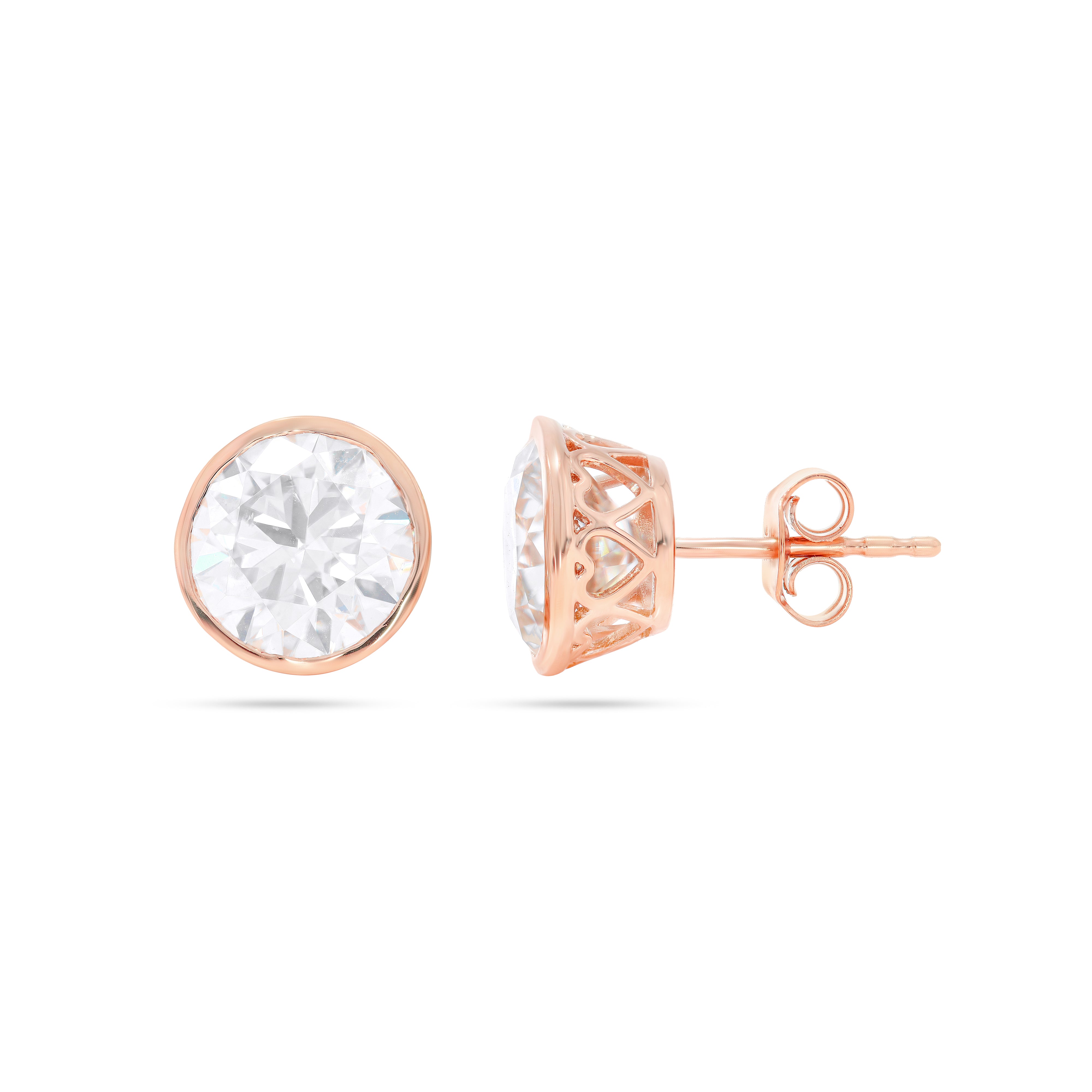 Keeva Jewels Pointer Diamond Pushback Stud Earrings- KJE4729