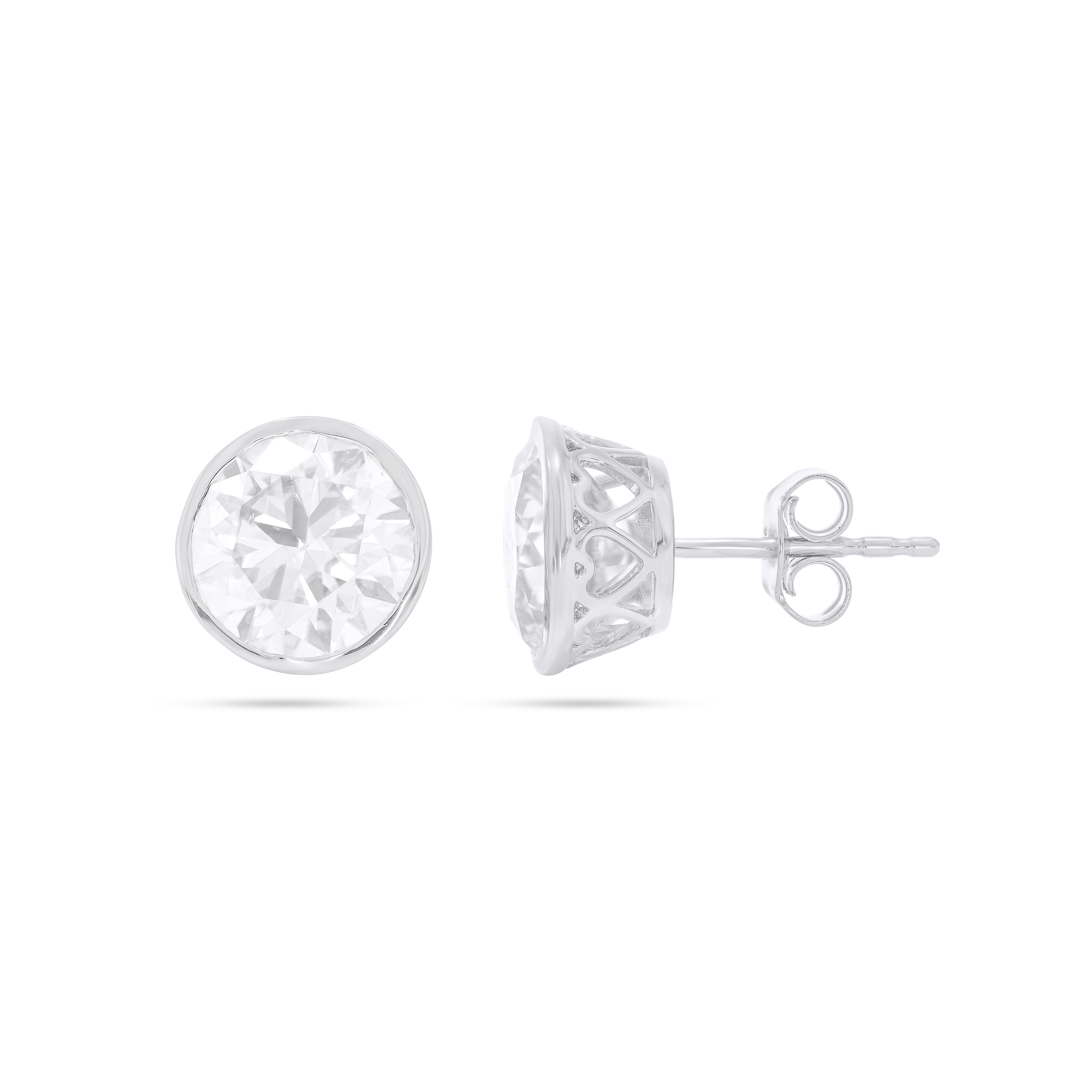 Keeva Jewels Pointer Diamond Pushback Stud Earrings- KJE4729