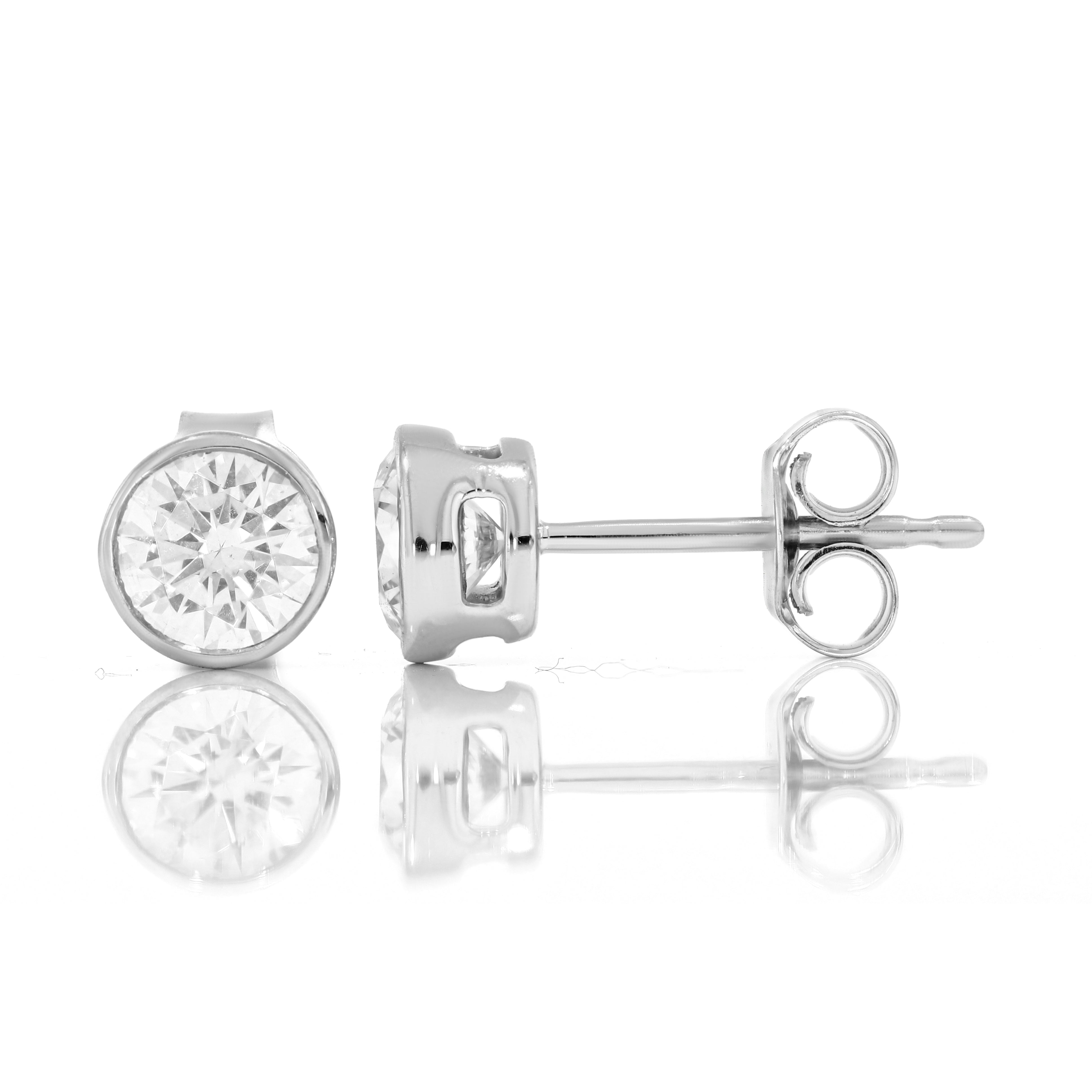 Keeva Jewels Round Diamond Pointer Stud Earrings- KJE5989