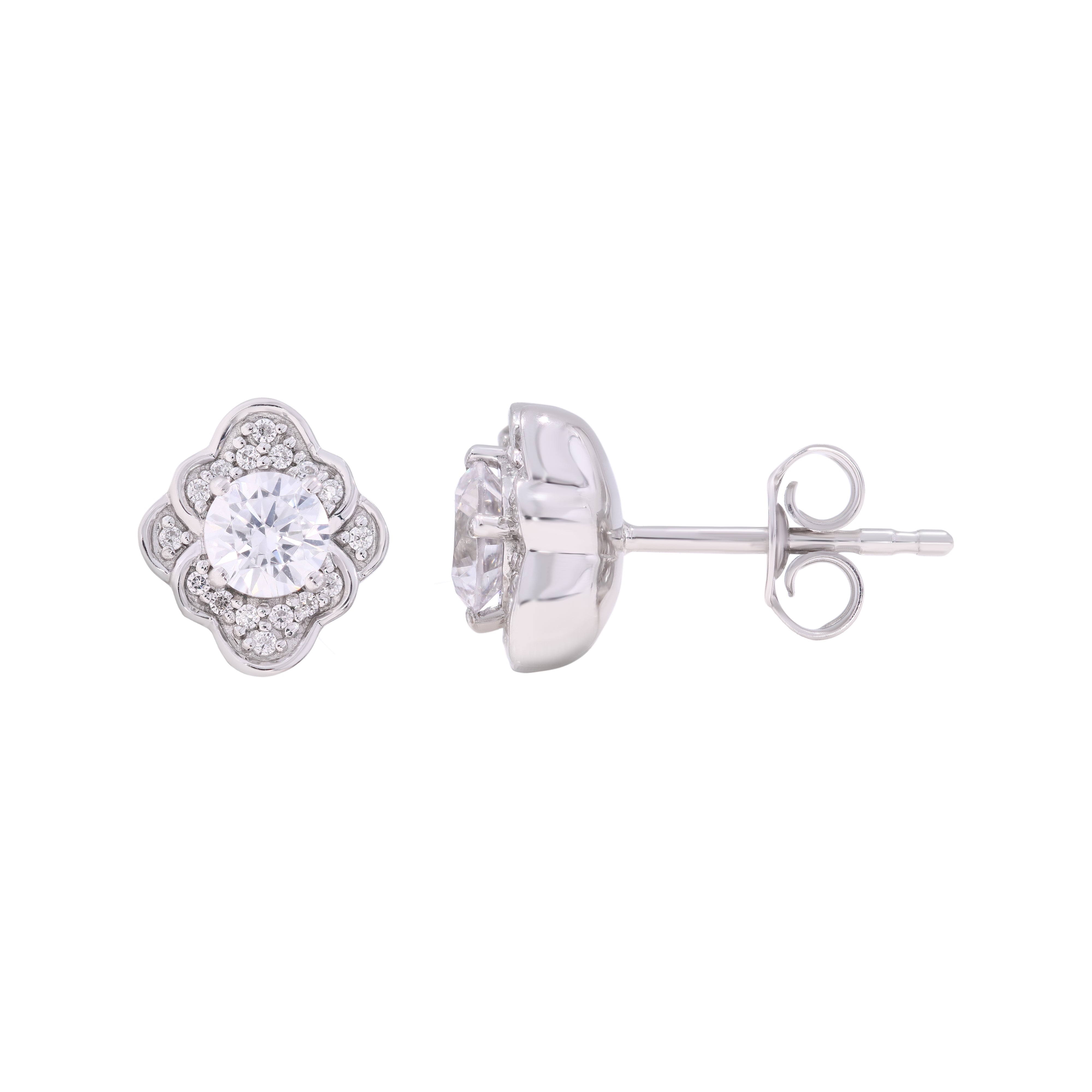 Keeva Jewels Bright Round Cut Diamond Stud Earrings - KJE5995