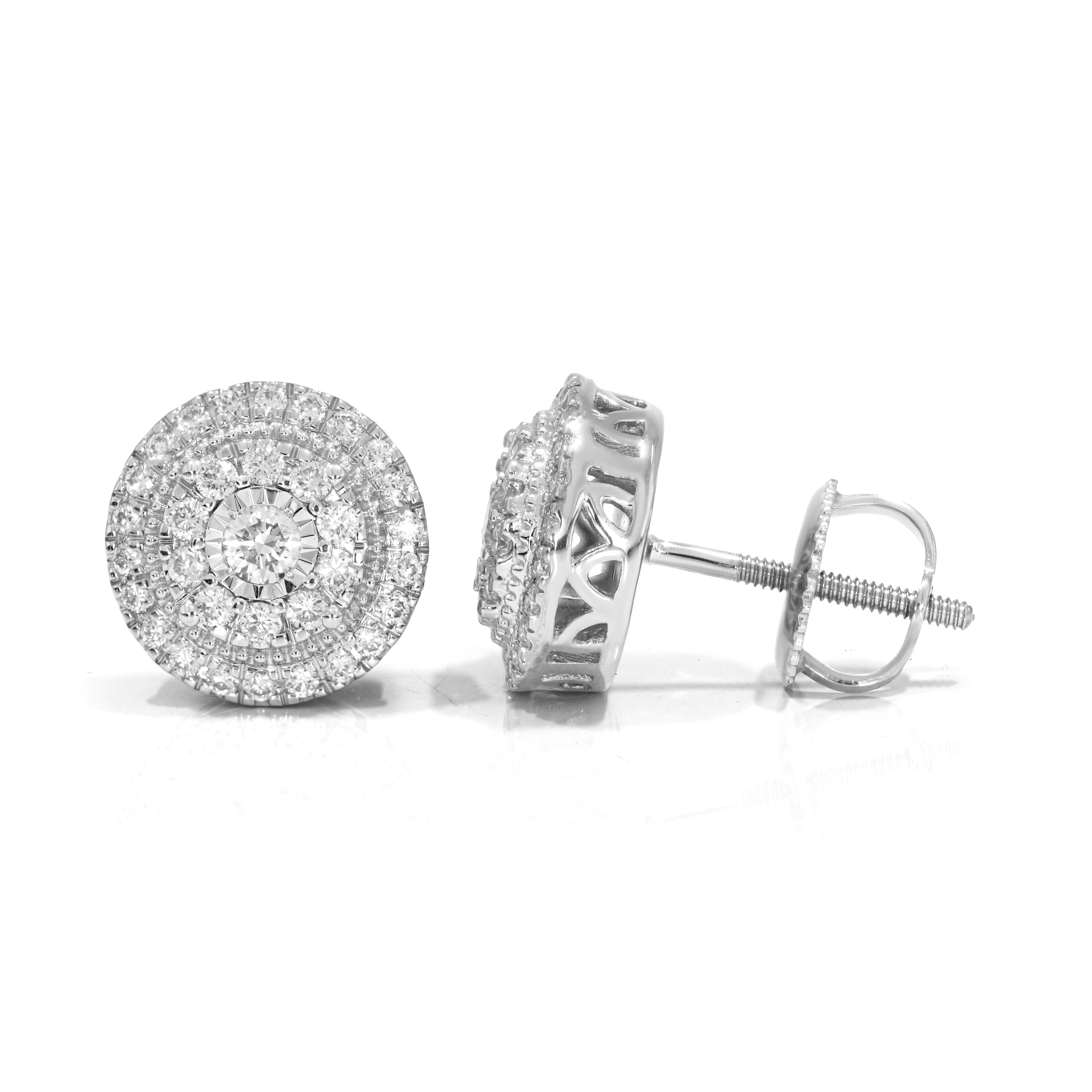 Keeva Jewels Round Diamond Stud Earrings - KJE6042-S2