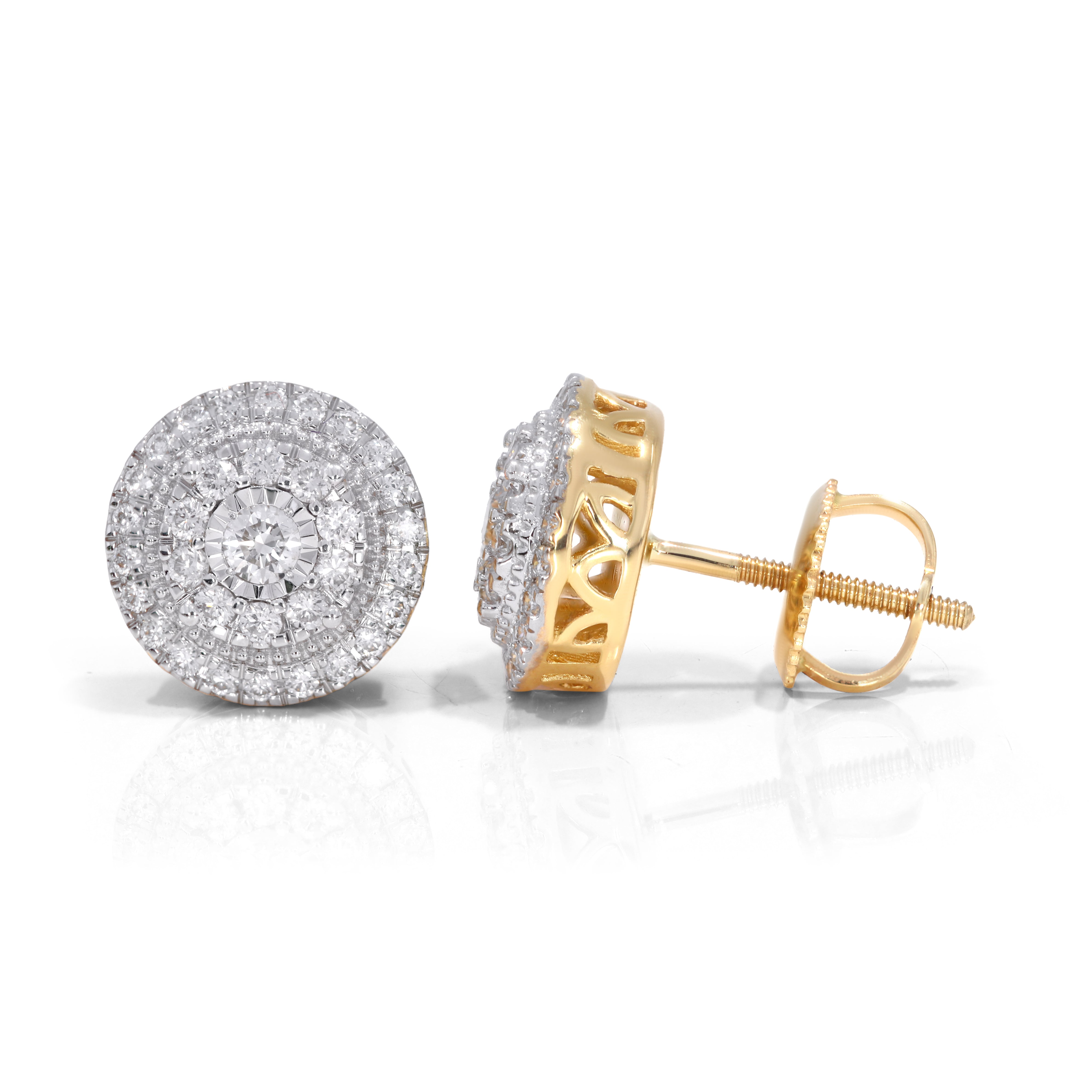 Keeva Jewels Round Diamond Stud Earrings - KJE6042-S2