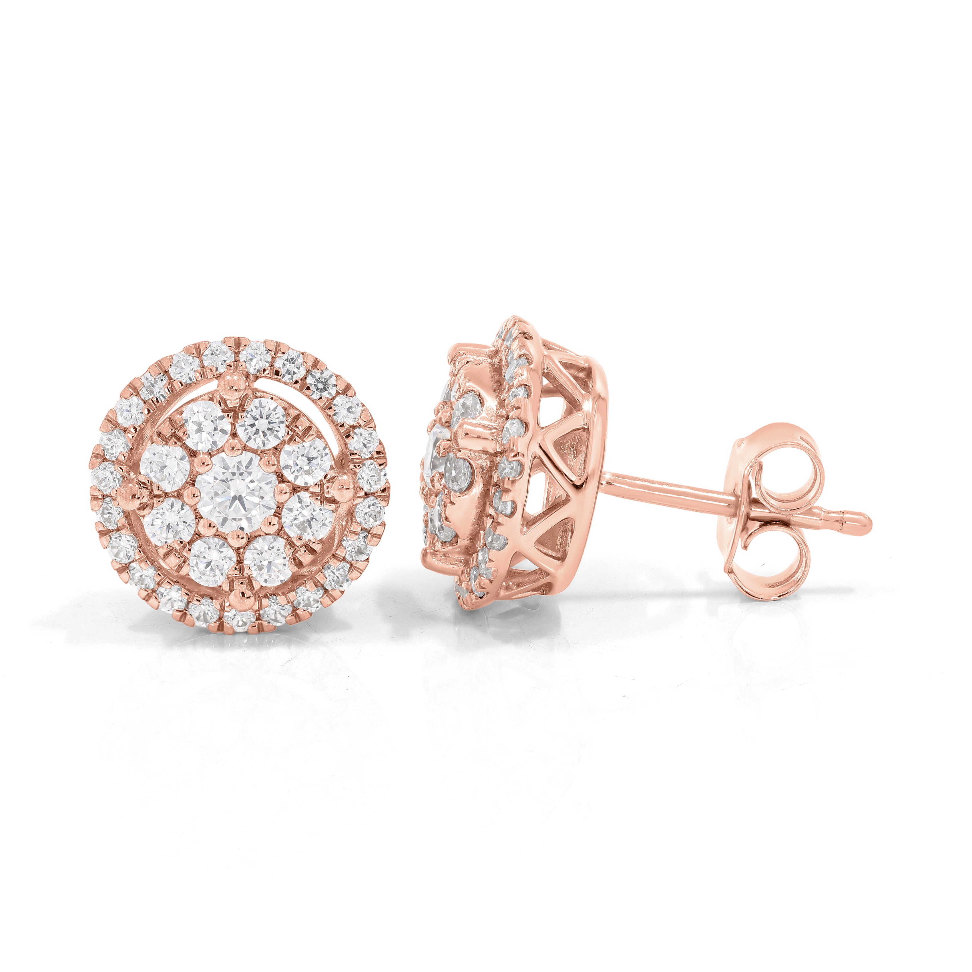 Keeva Jewels Round Diamond Stud Earrings - KJE6044