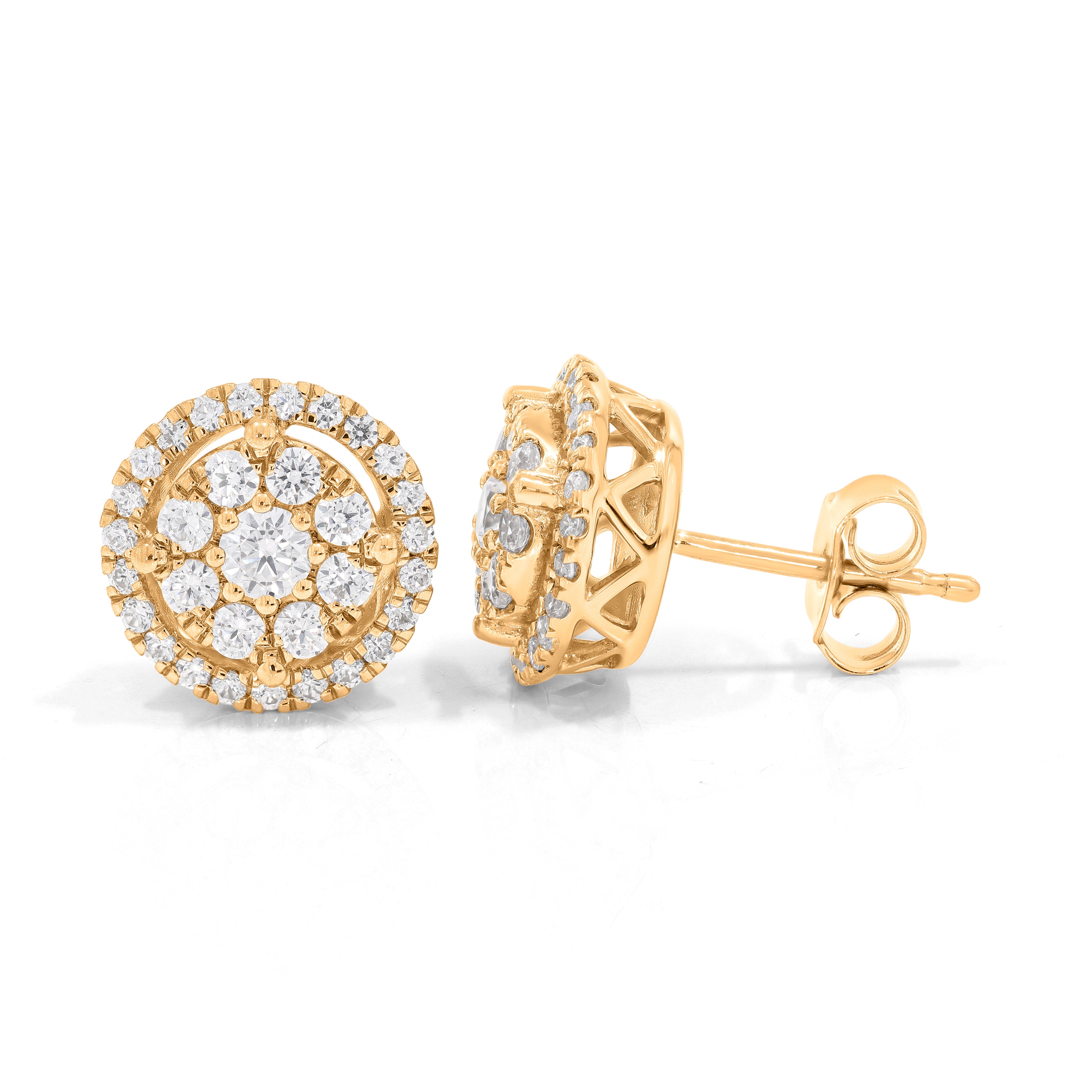 Keeva Jewels Round Diamond Stud Earrings - KJE6044