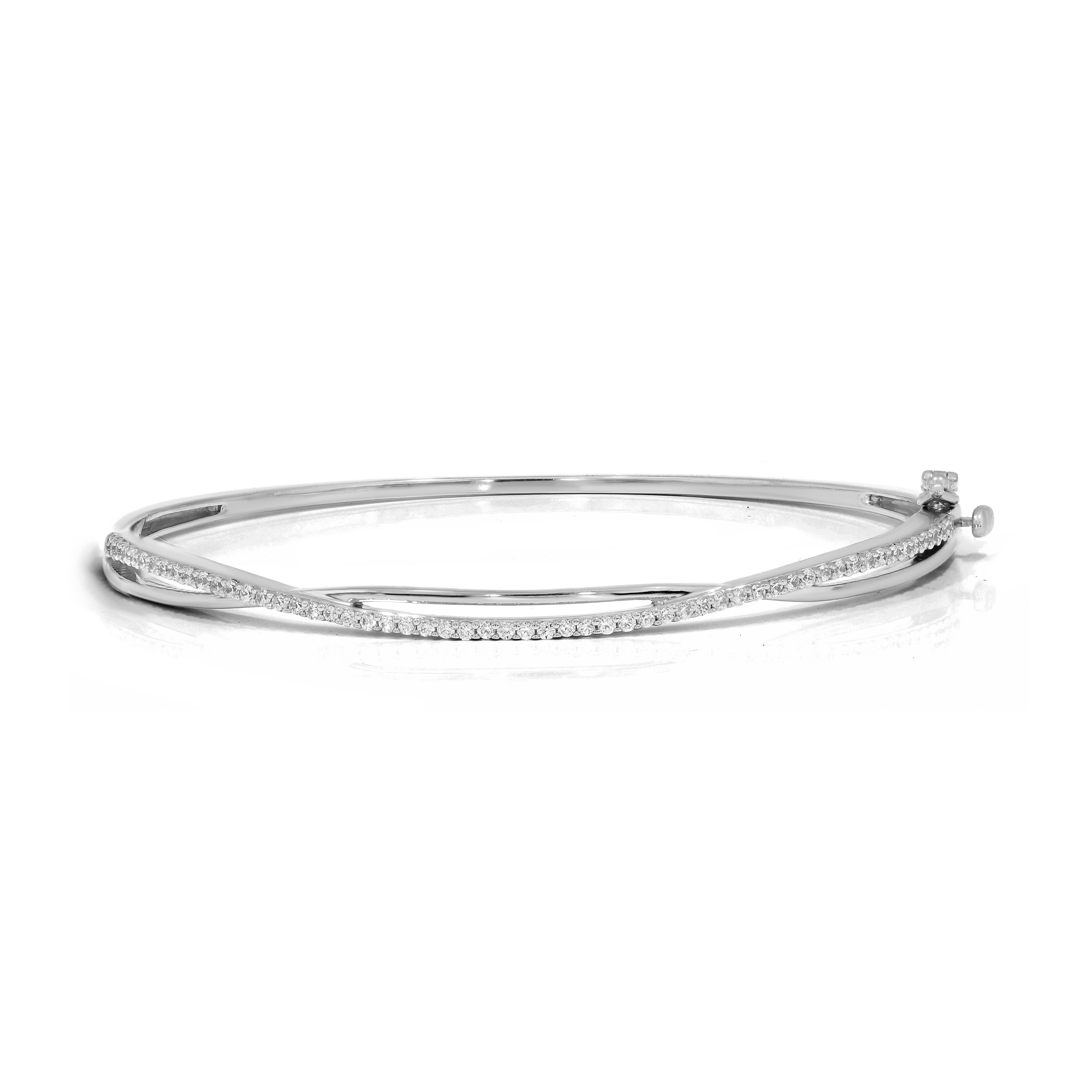 Keeva Jewels Round Diamond Two Line Designer Bangle - KJG2283