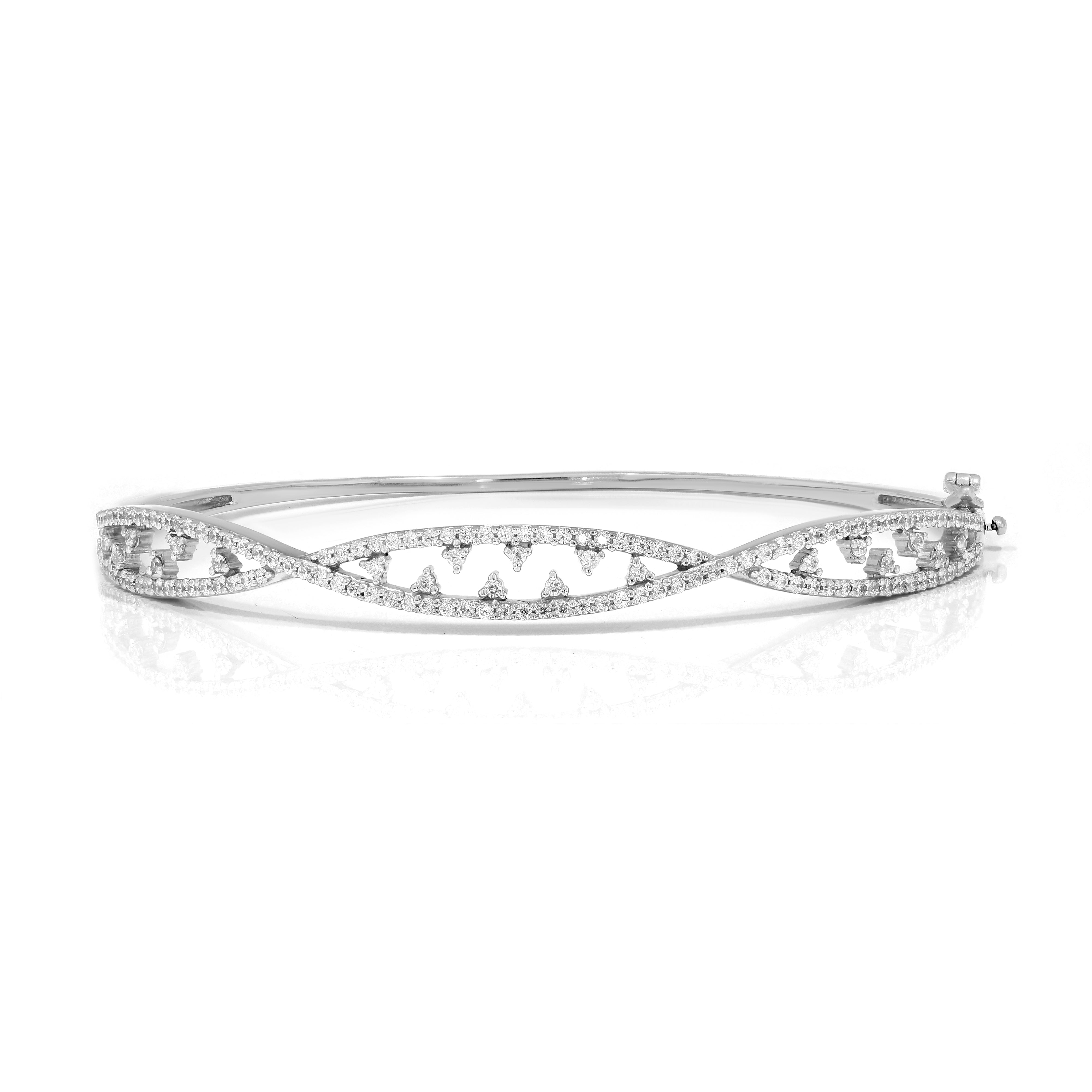 Keeva Jewels Round Diamond Luxurious Designer Bangle - KJG2291