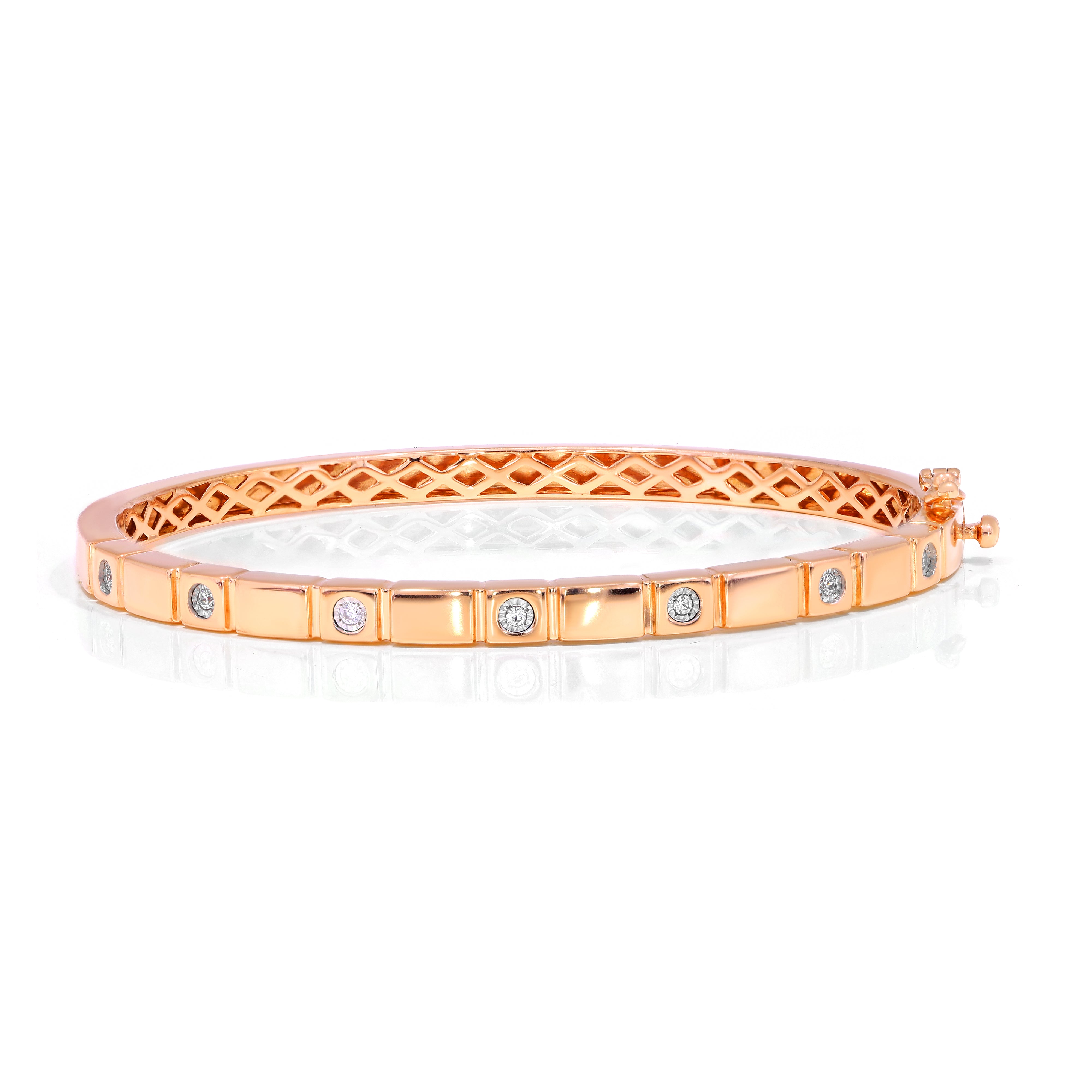 Keeva Jewels Round Diamond Classic Bangle - KJG525-S2