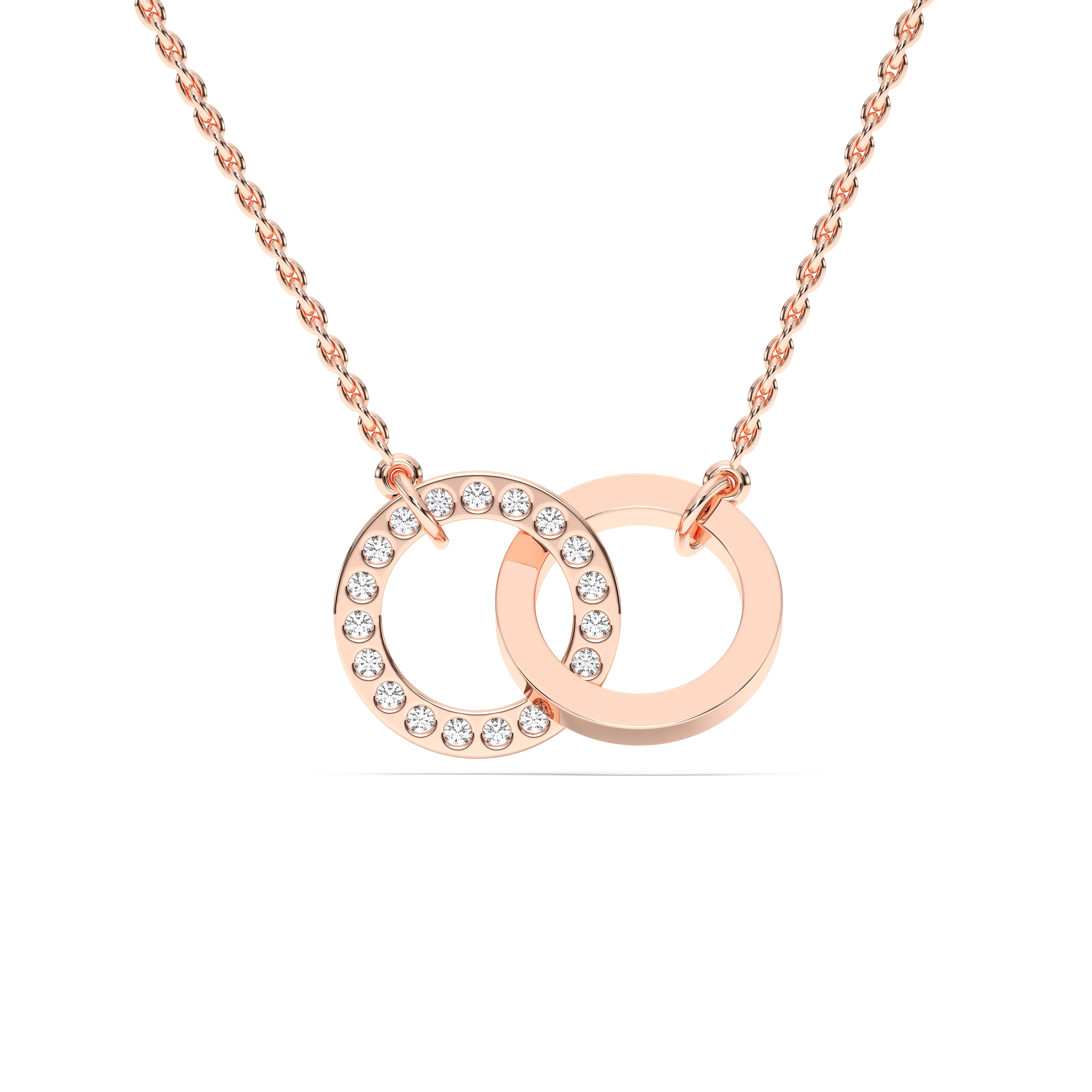 Round Shape Lab Grown Diamond Charm Necklace