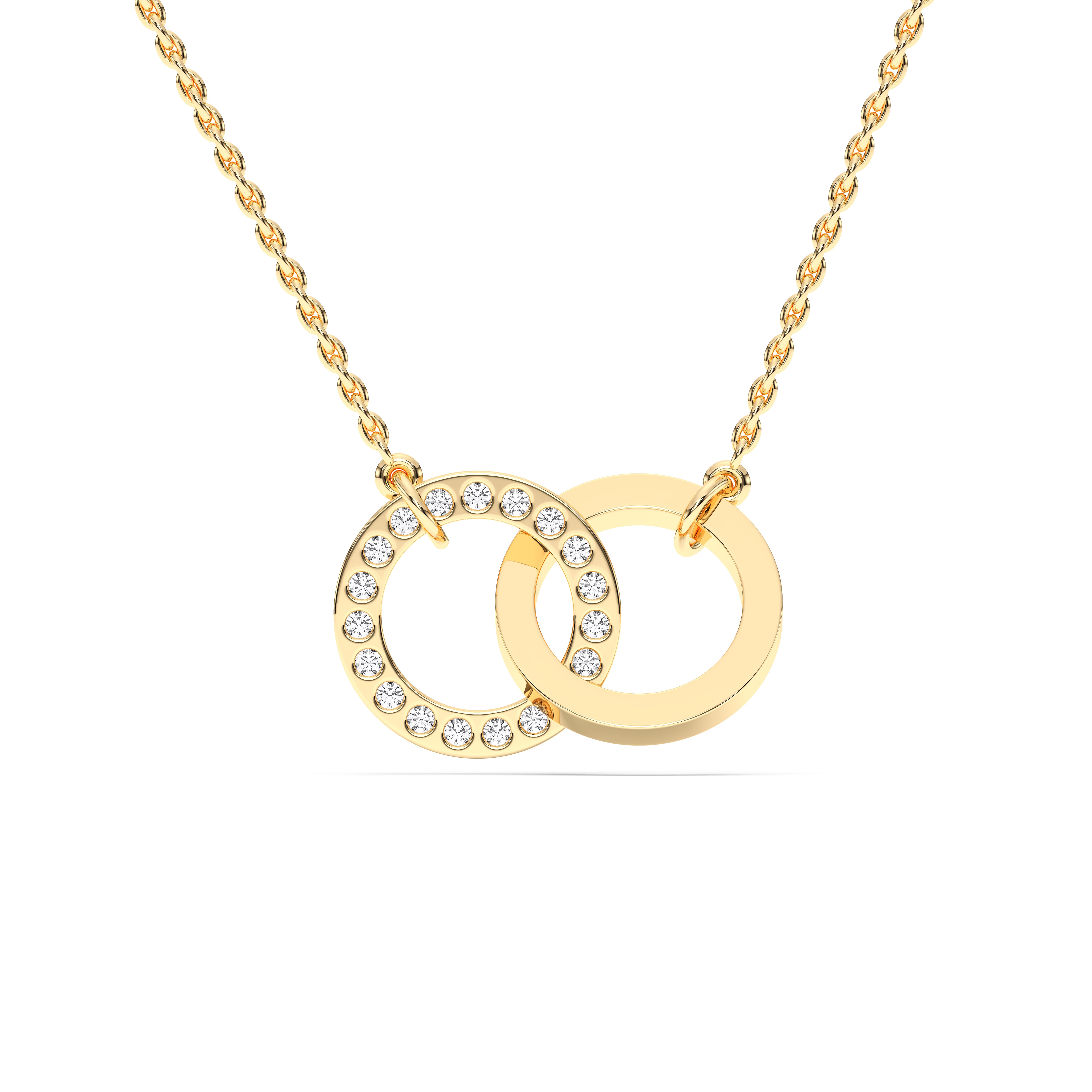 Round Shape Lab Grown Diamond Charm Necklace