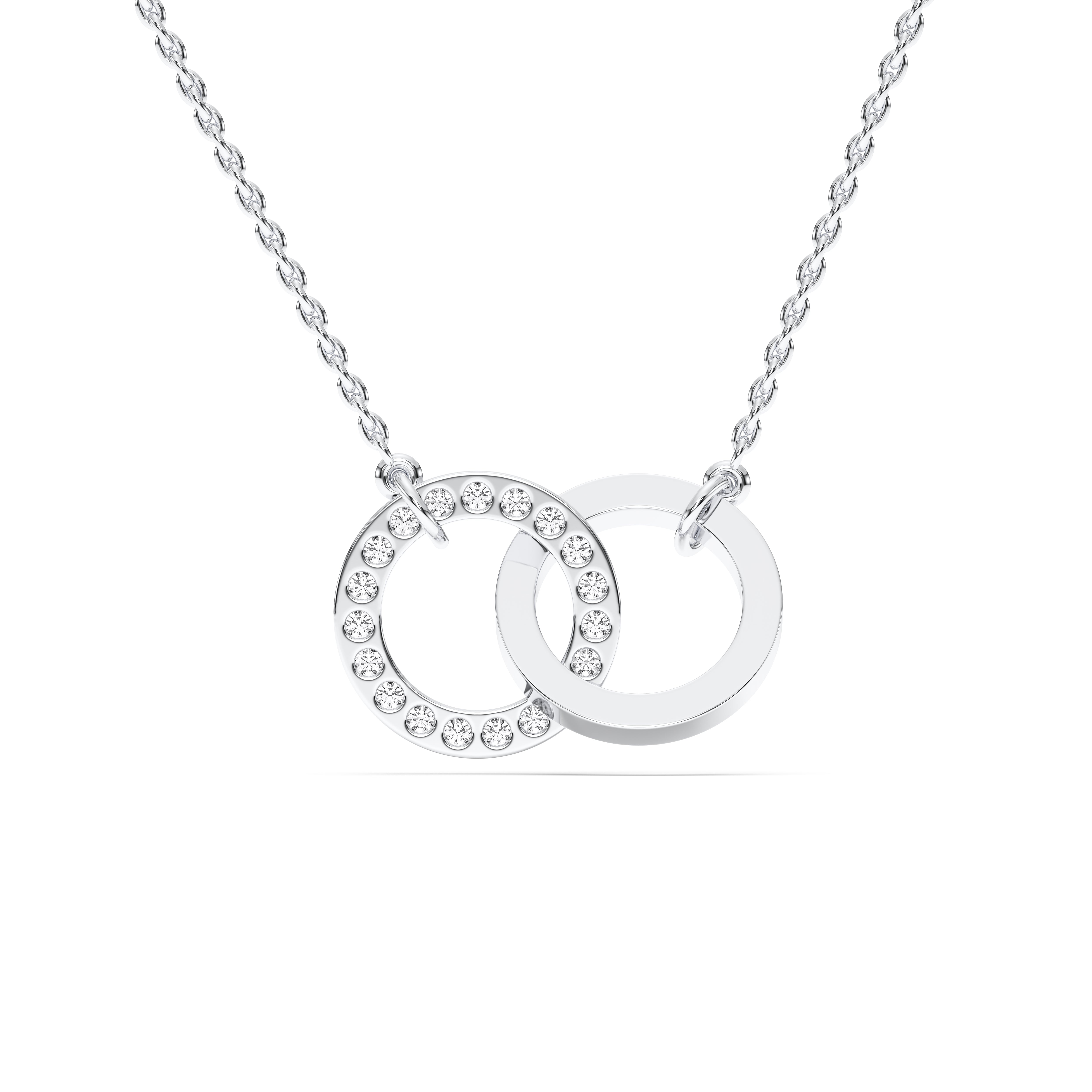 Round Shape Lab Grown Diamond Charm Necklace