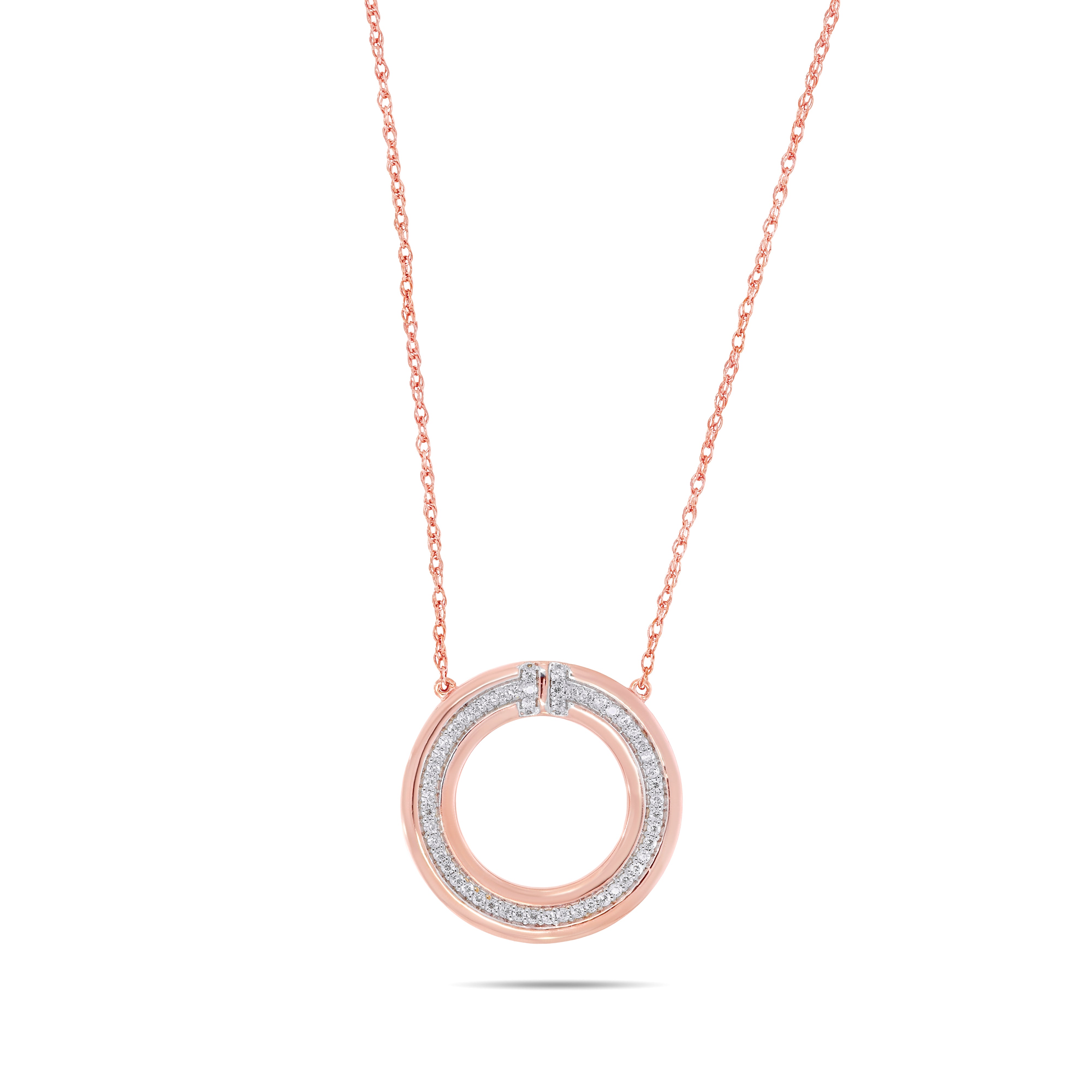 Keeva Jewels Round Diamond Simple Round Design Nacklace - KJN2103