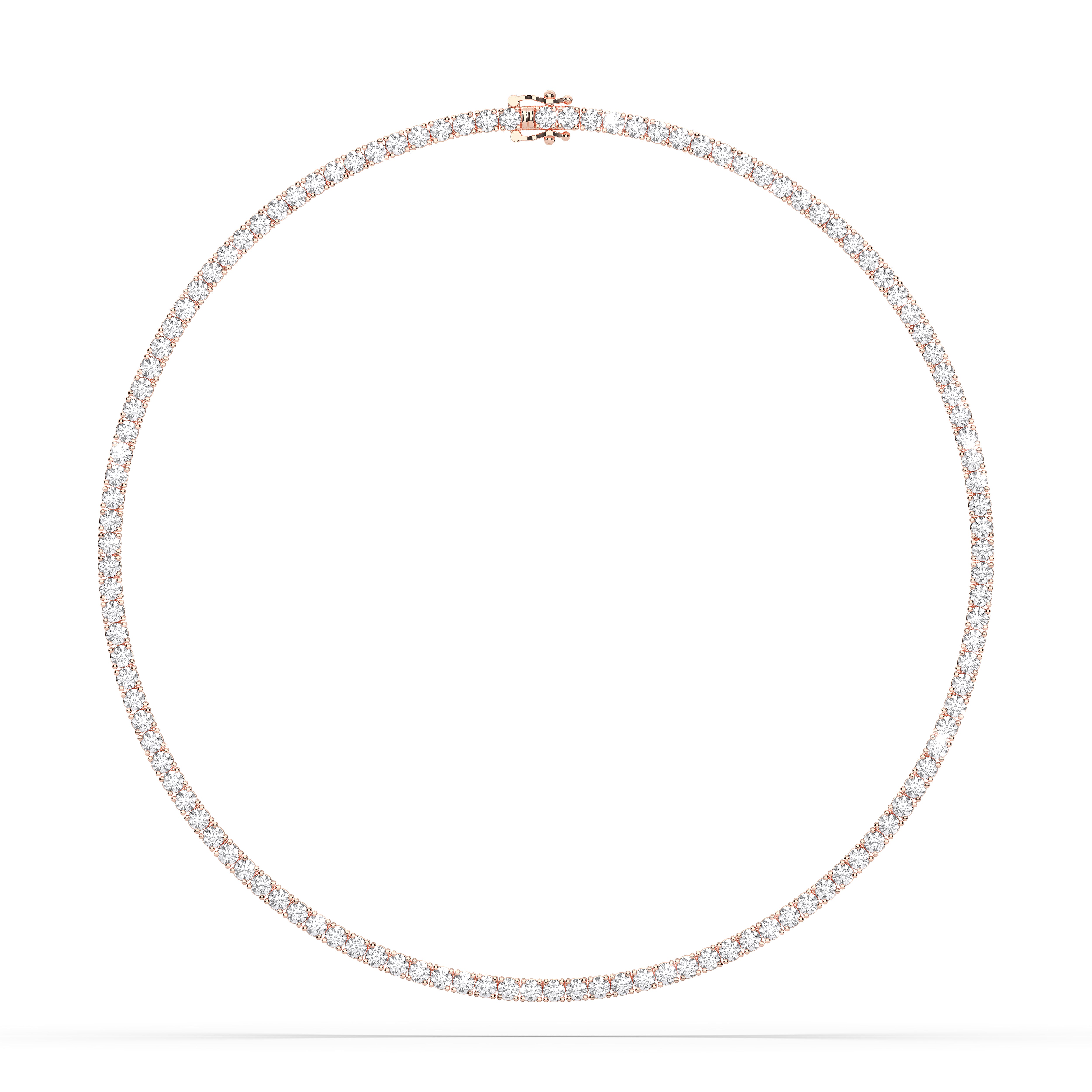 20.00 CT Lab Grown Round Diamond 16 Inch Tennis Necklace in Solid Gold For Her