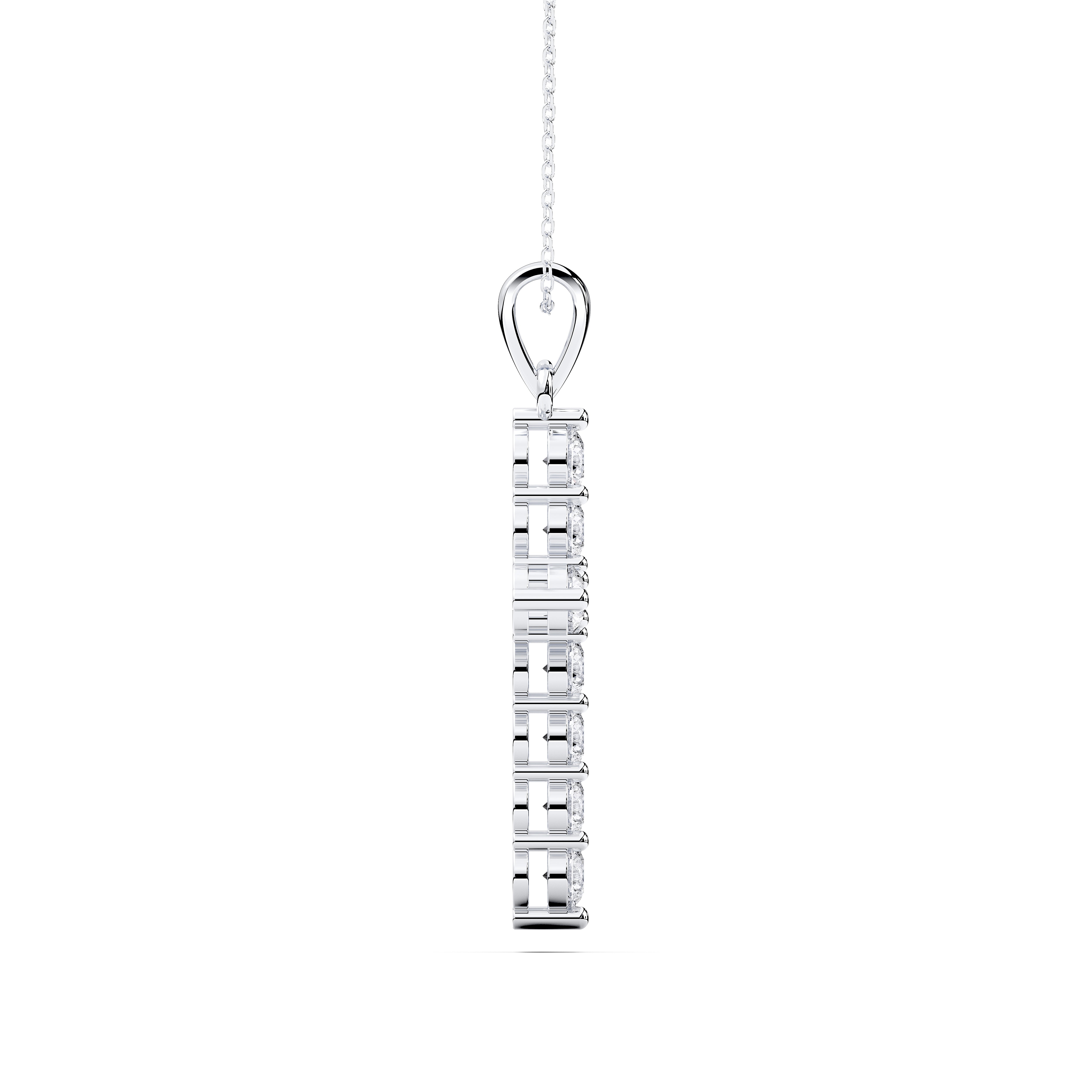 0.25 Carat to 2.50 Carat Round Lab Grown Diamond Holy Cross Pendant Made in Solid Gold