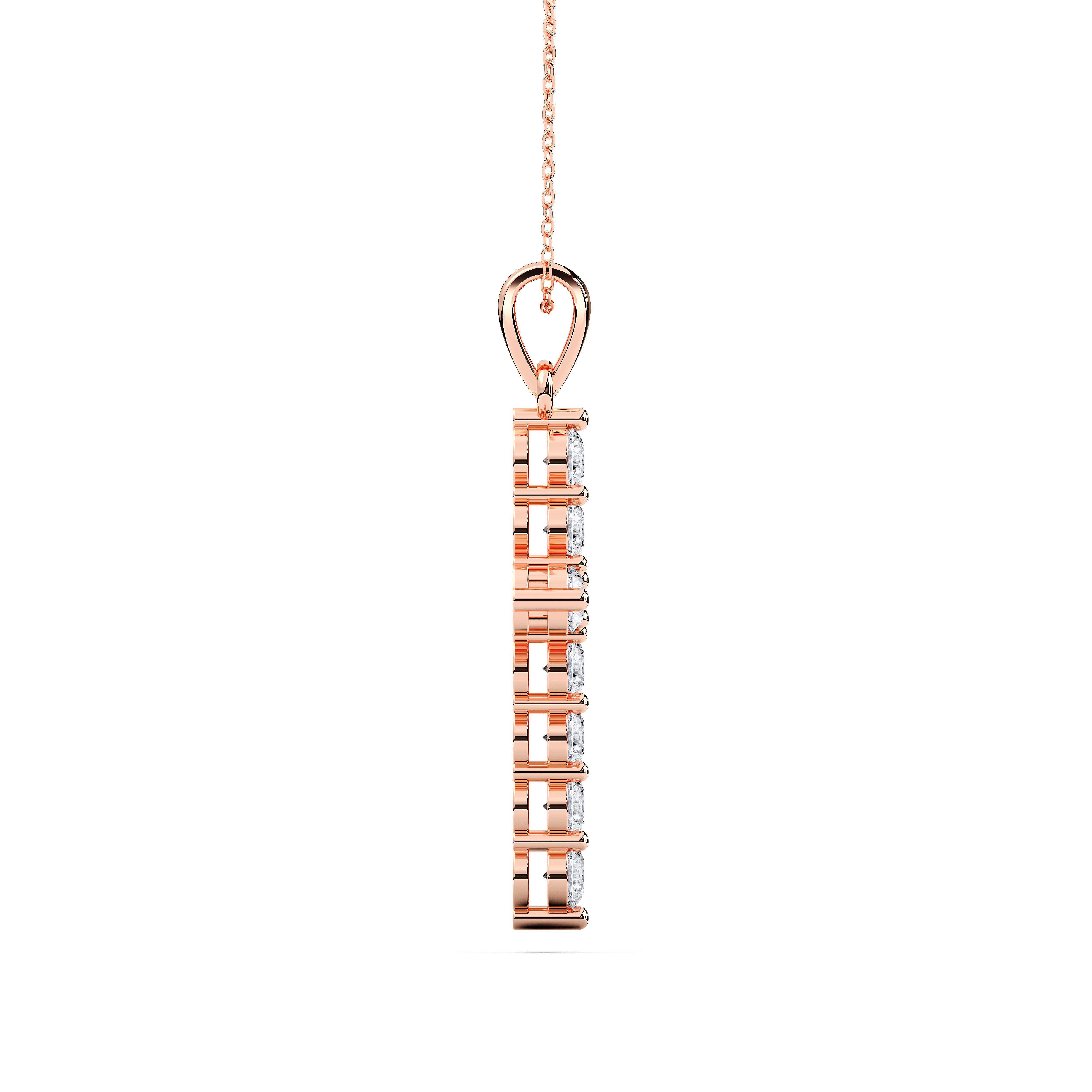 0.25 Carat to 2.50 Carat Round Lab Grown Diamond Holy Cross Pendant Made in Solid Gold