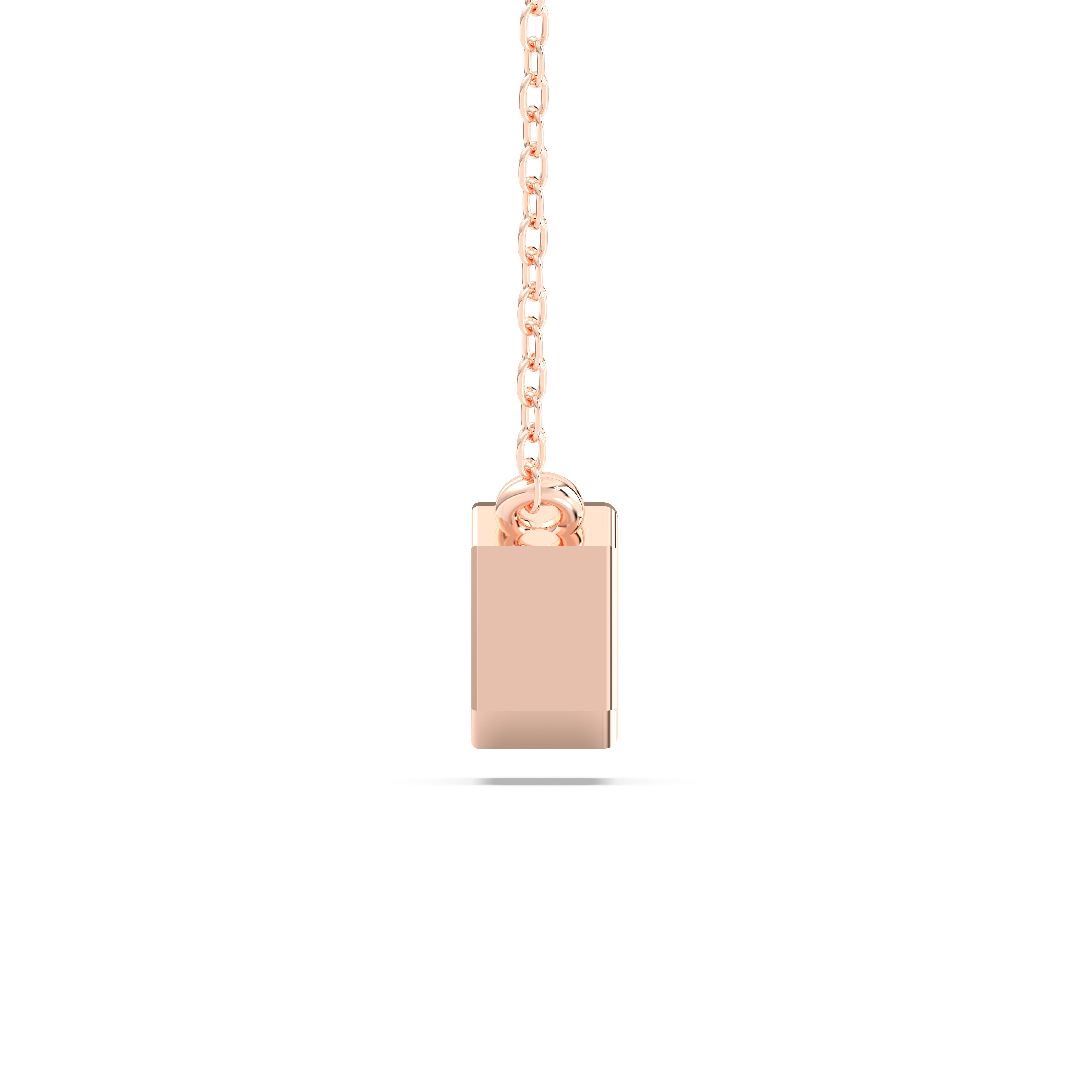 1.00 Carat Radiant Cut Lab Grown Diamond Solitaire Pendant Made in Solid Gold