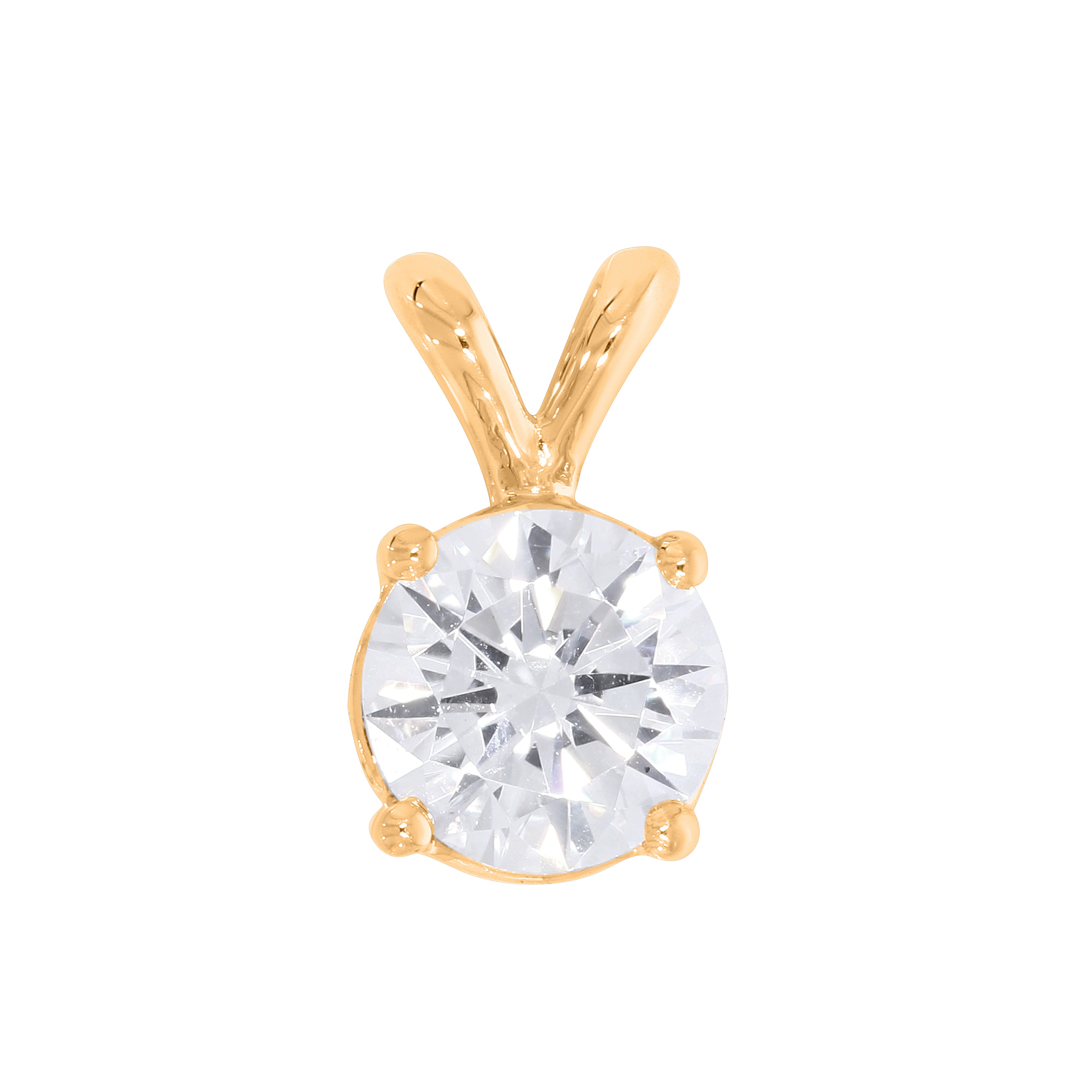 Keeva Jewels Round Diamond Solitaire Pendant -KJP1556