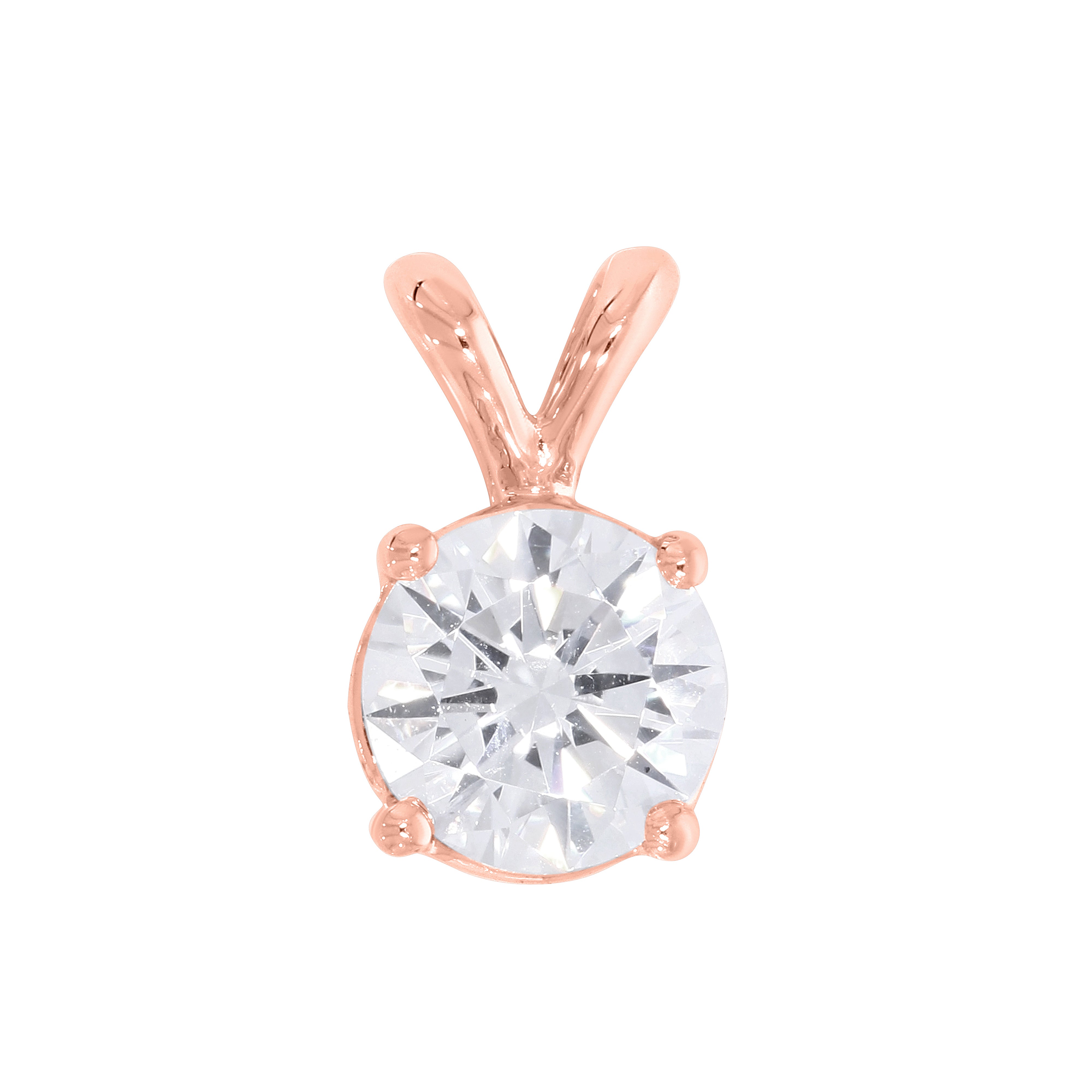 Keeva Jewels Round Diamond Solitaire Pendant -KJP1556