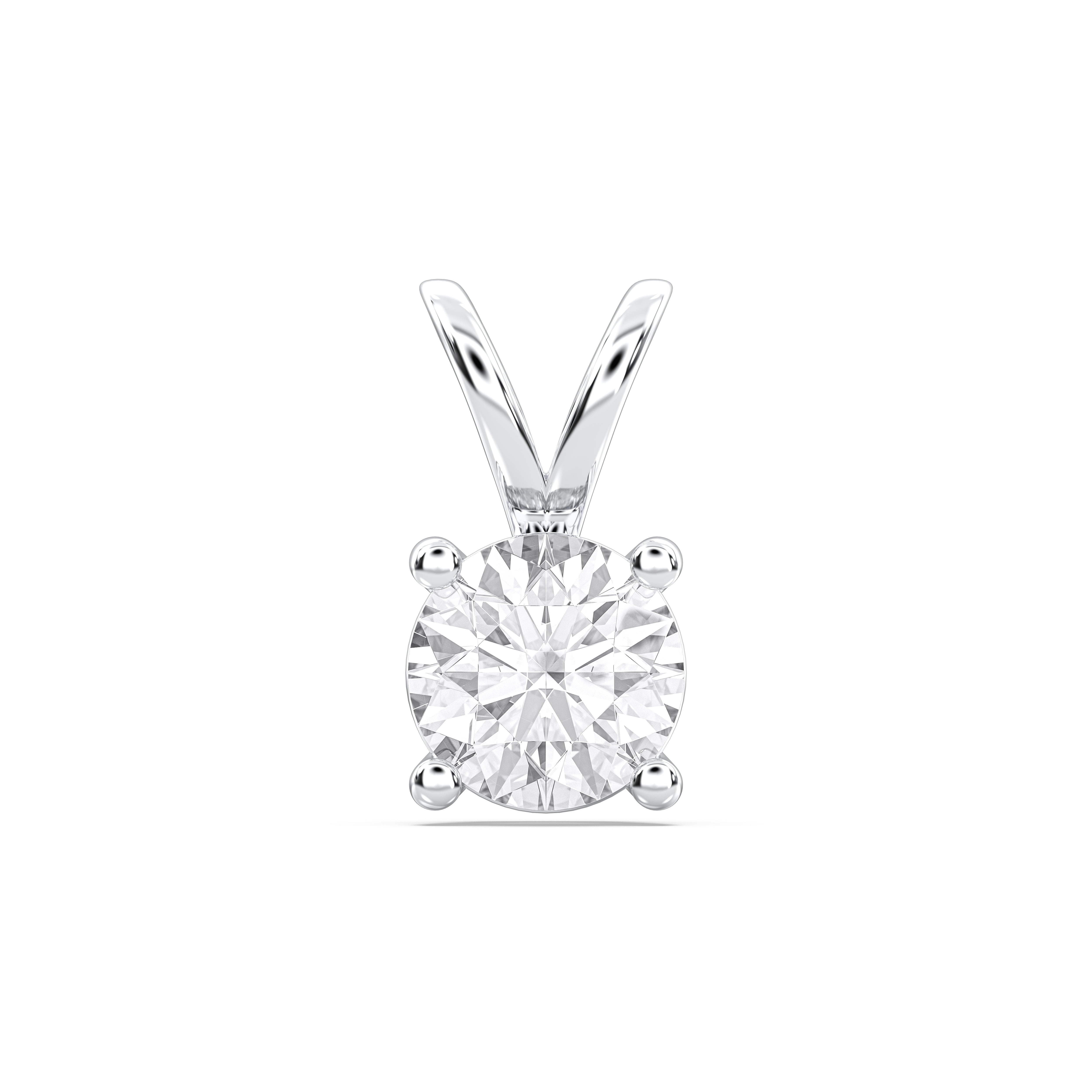 0.50Ct & 1.00Ct Round Lab Grown Diamond Elegant Solitaire Pendant Made in Solid Gold