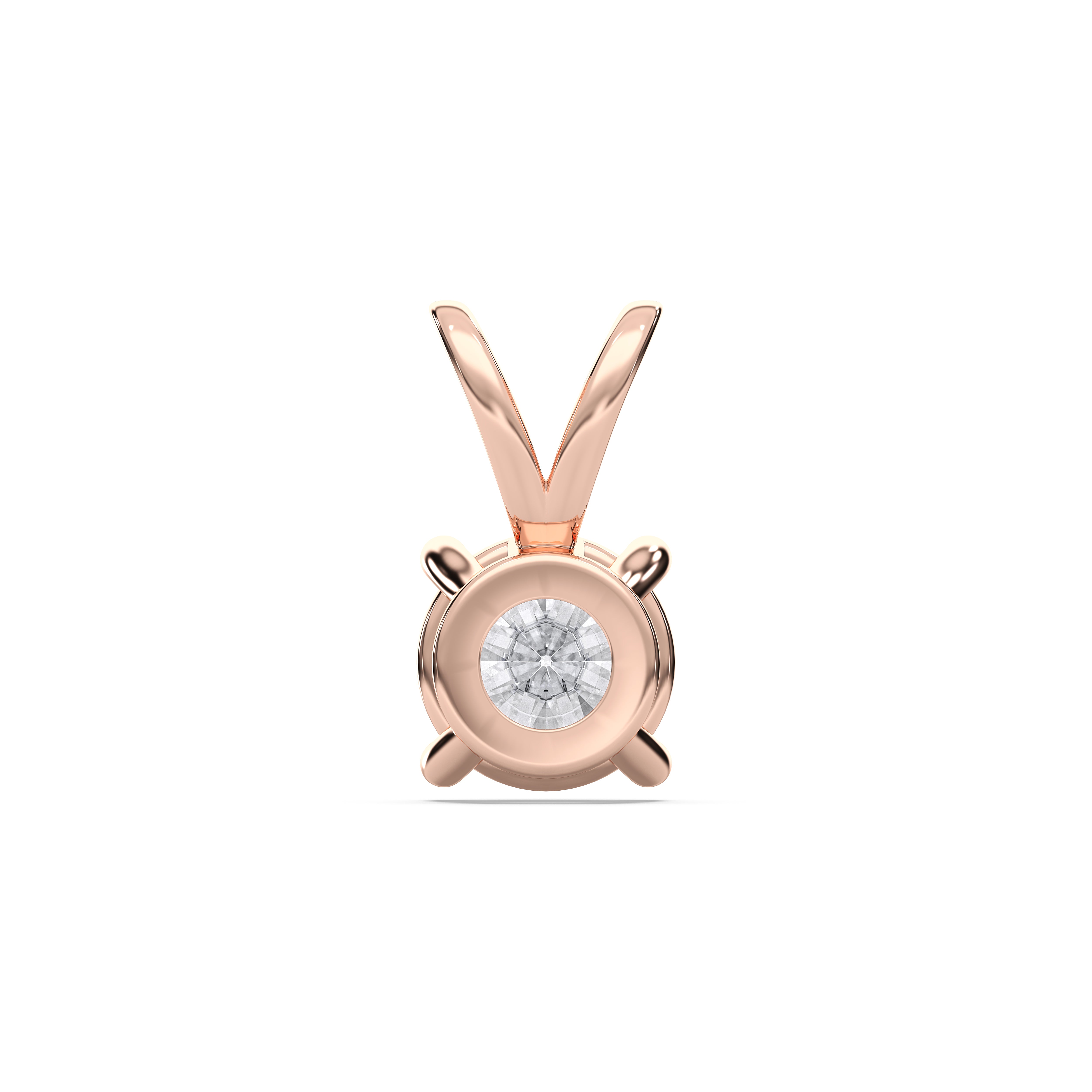 0.50Ct & 1.00Ct Round Lab Grown Diamond Elegant Solitaire Pendant Made in Solid Gold