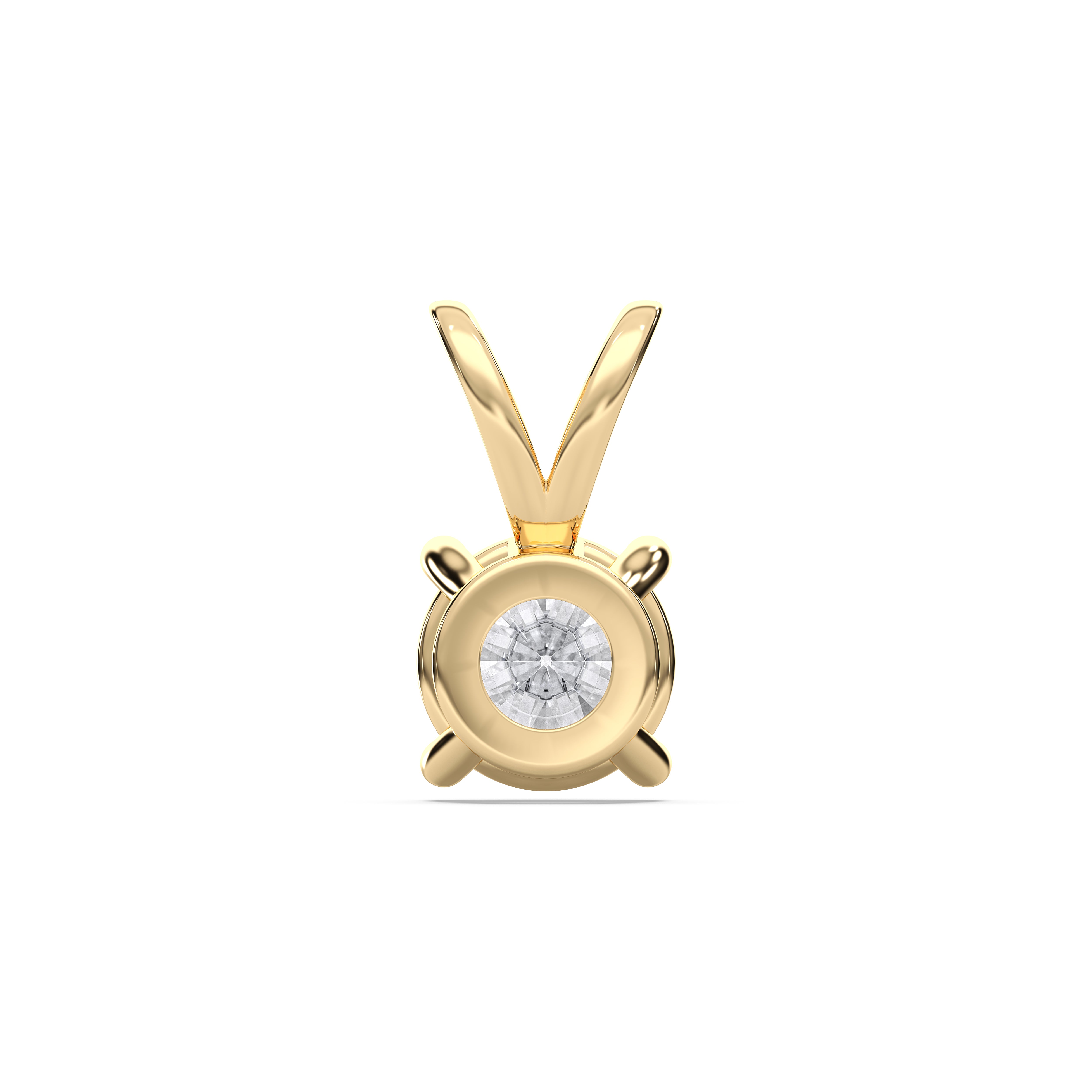 0.50Ct & 1.00Ct Round Lab Grown Diamond Elegant Solitaire Pendant Made in Solid Gold