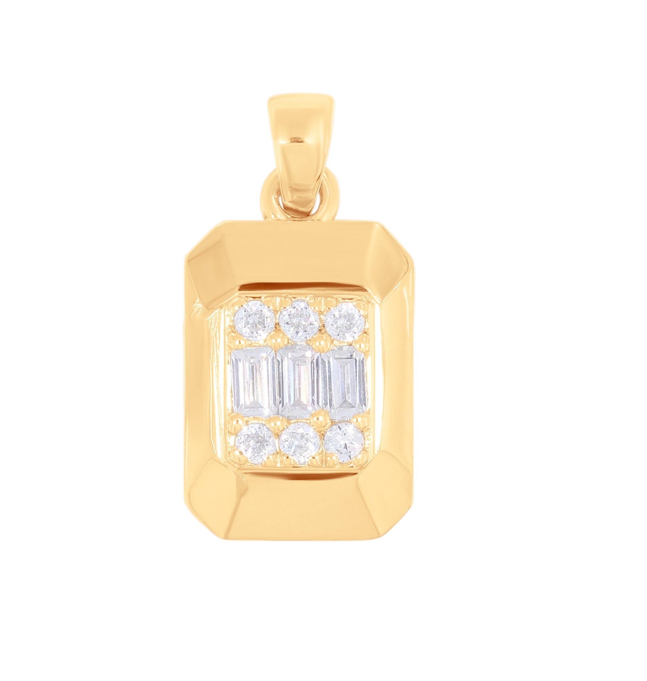 Keeva Jewels Round Diamond Charm Luxurious Pendant -KJP6793