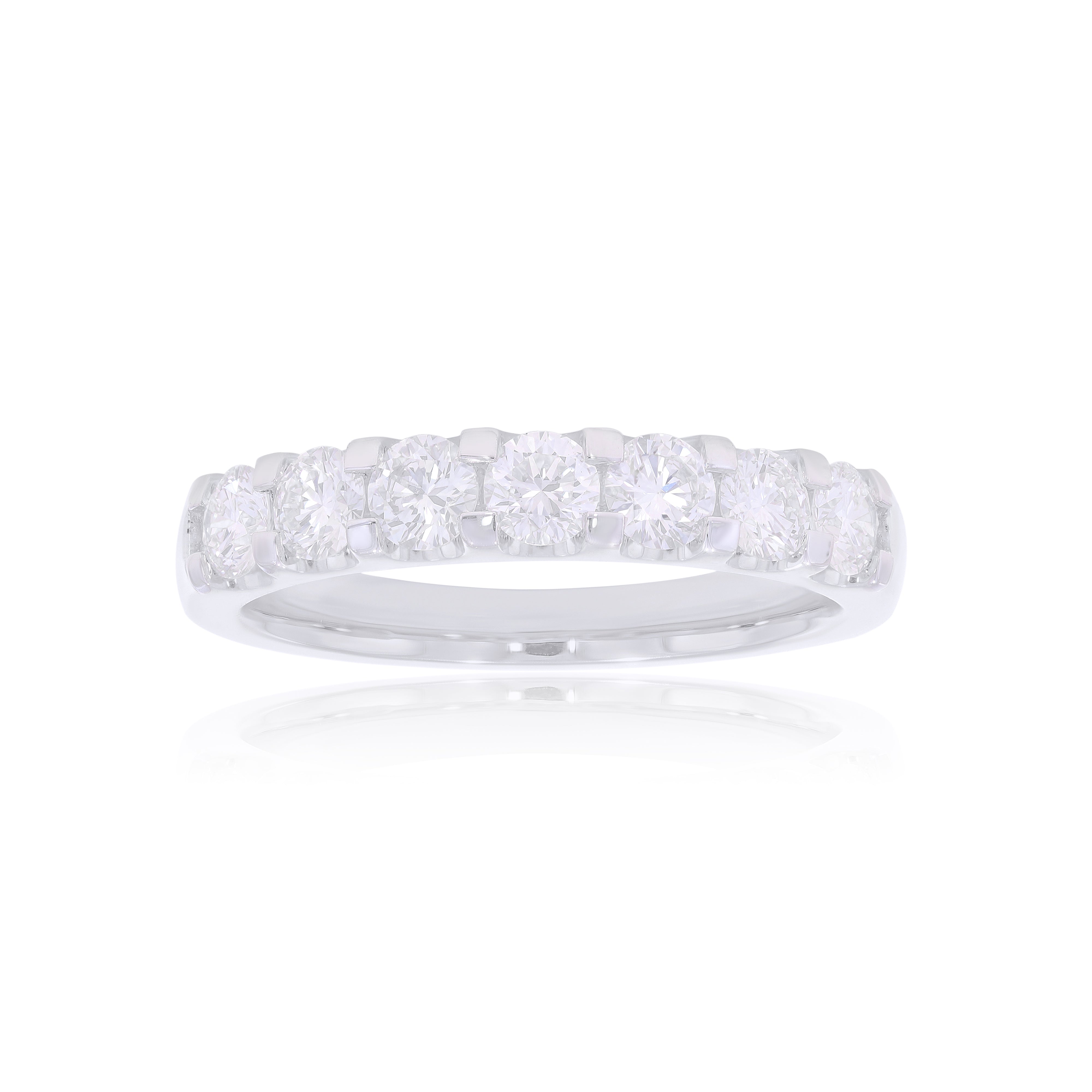 Keeva Jewels Round Diamond Micro Pave Wedding Band- KJR008