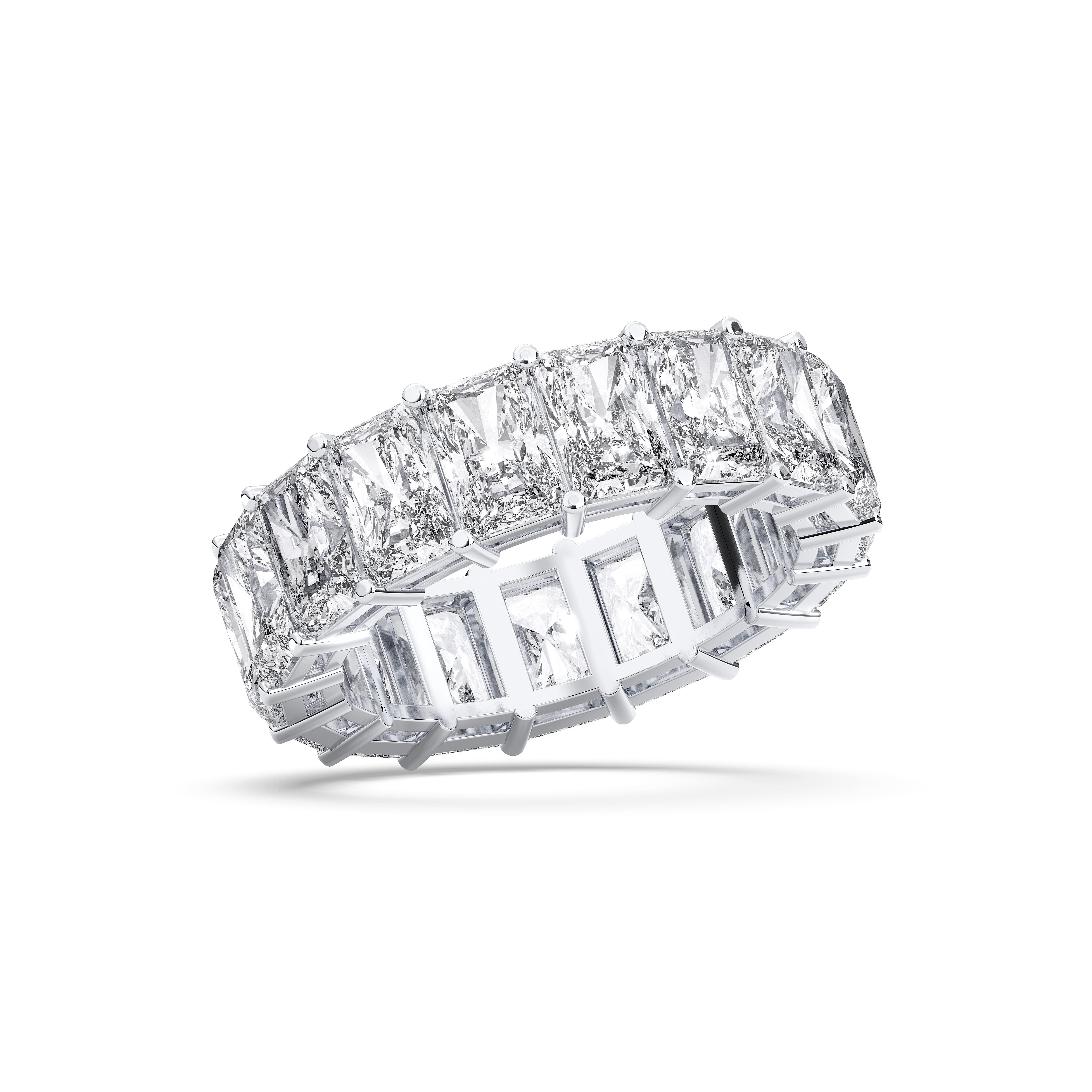 10.20 Carat Radiant Cut Lab Grown Diamond Eternity Wedding Band In Solid Gold