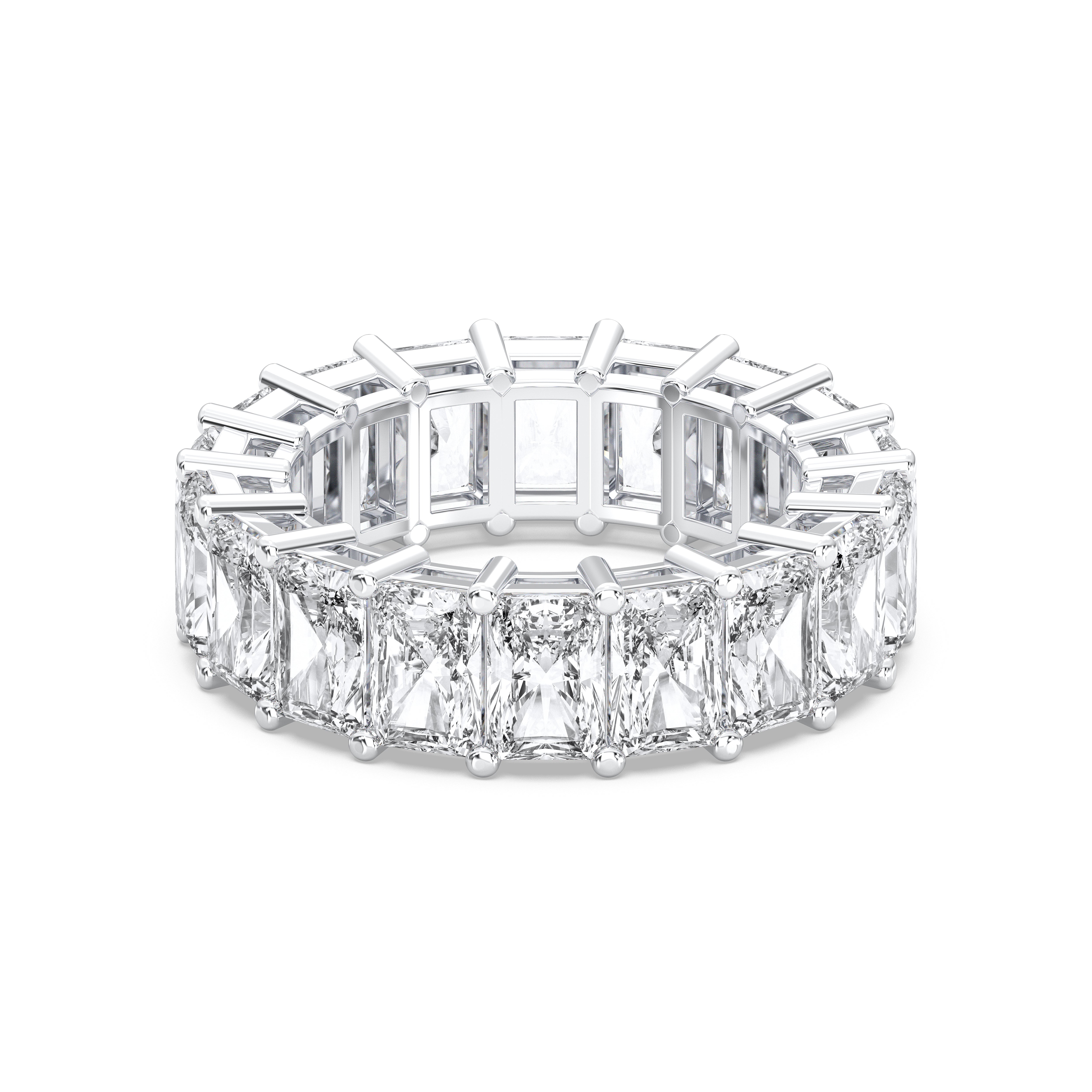7.00 Carat Radiant Cut Lab Grown Diamond Eternity Wedding Ring in Solid Gold for Her