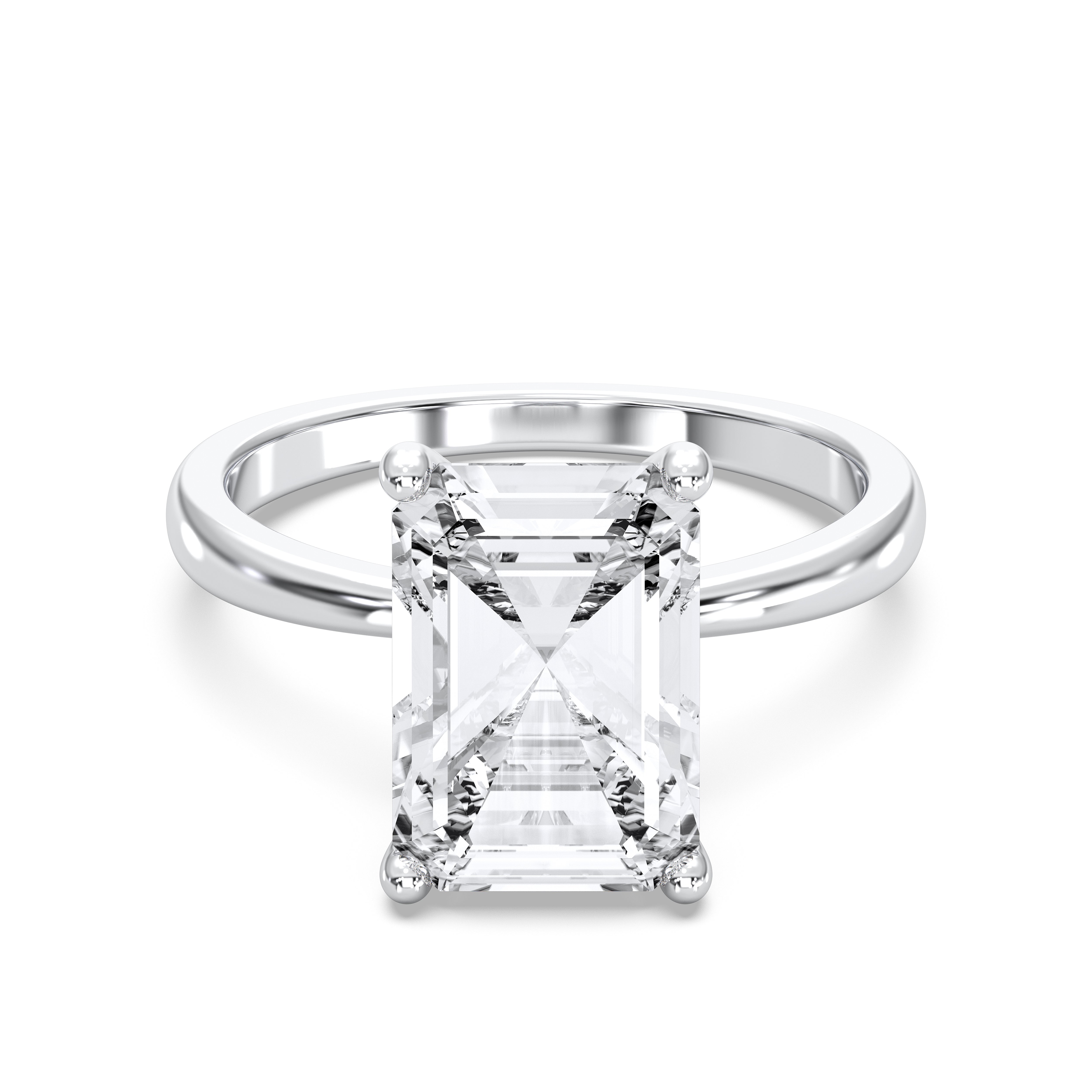 2.00 to 4.00 Carat Radiant & Round Cut Lab Grown Diamond Solitaire Engagement Ring in Solid Gold