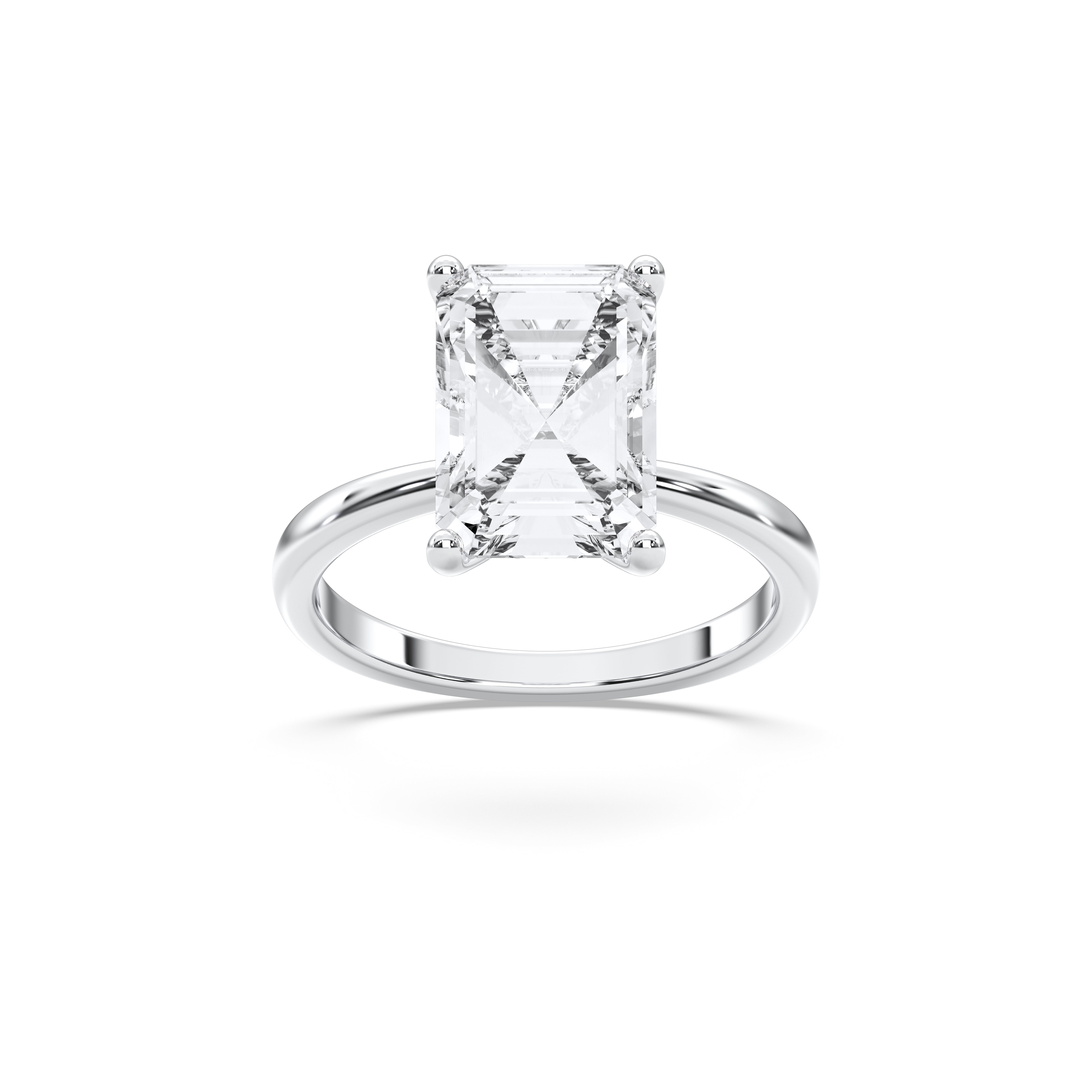 2.00 to 4.00 Carat Radiant & Round Cut Lab Grown Diamond Solitaire Engagement Ring in Solid Gold