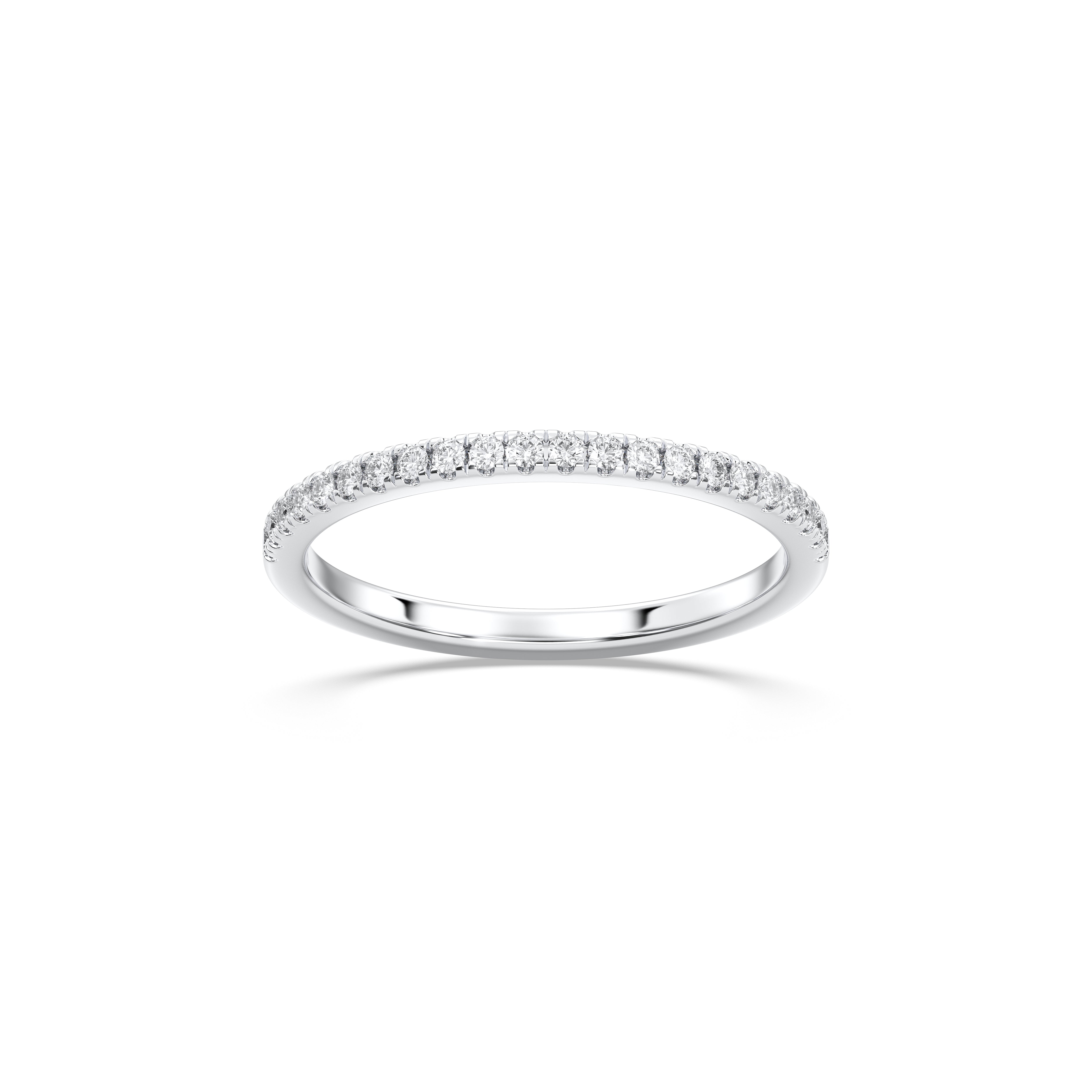0.20 Carat Round Cut Lab Grown Diamond Eternity Wedding Ring in Solid Gold