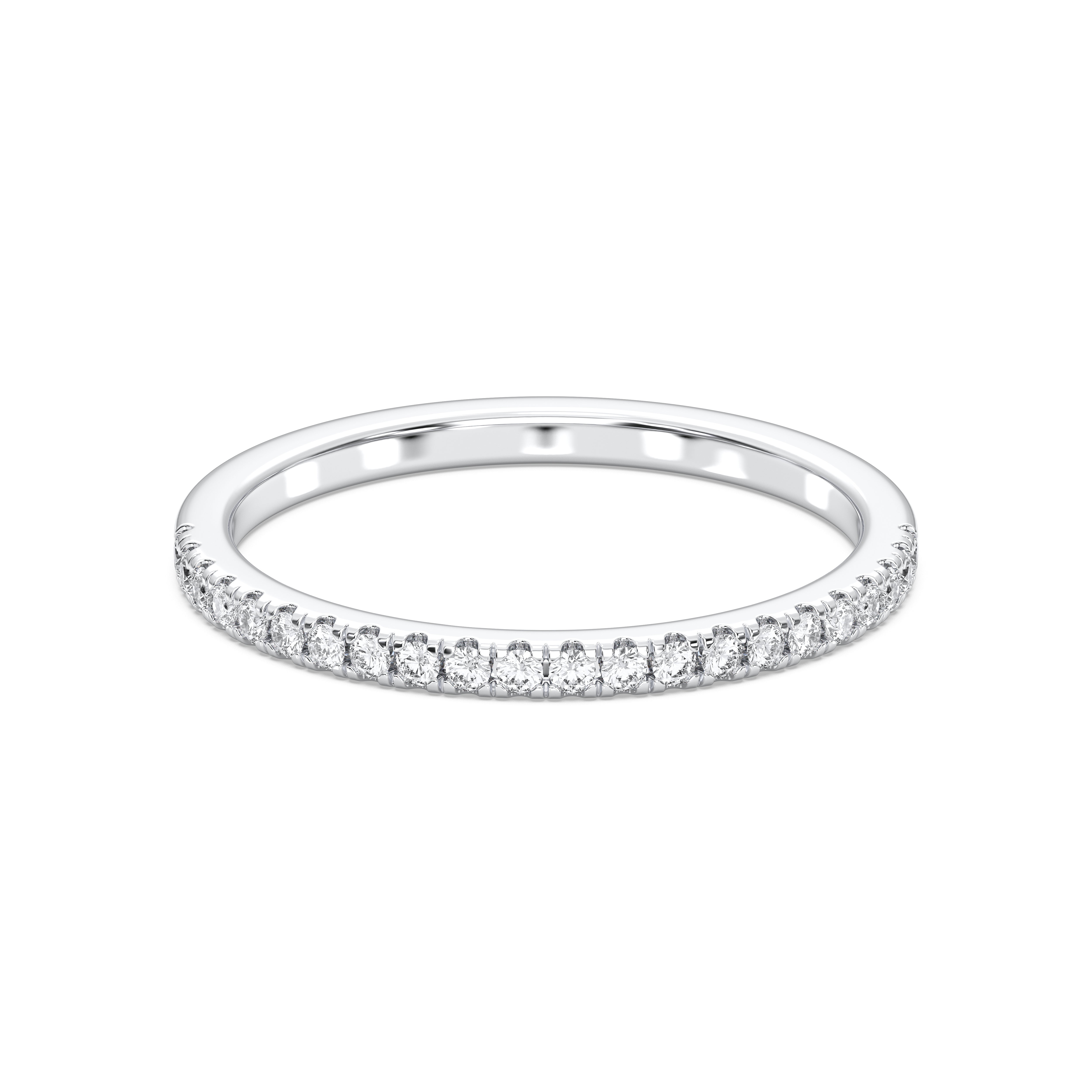 0.20 Carat Round Cut Lab Grown Diamond Eternity Wedding Ring in Solid Gold